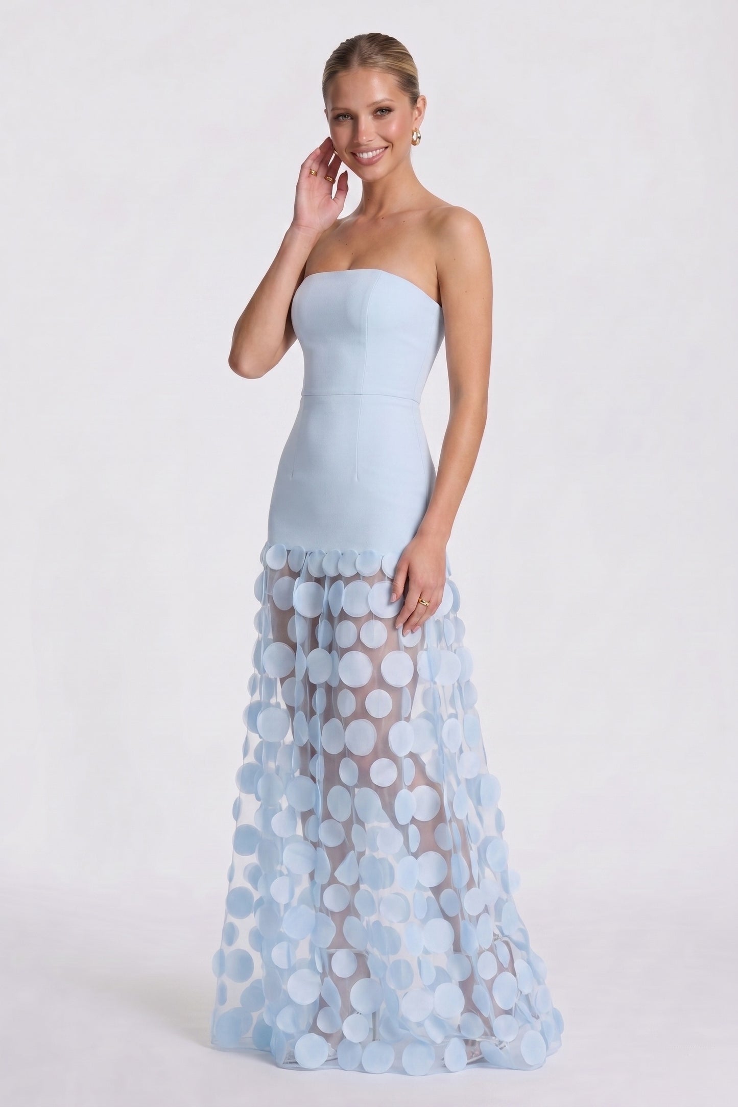 A-Line Maxi Lace Wedding Guest Dress CG0325