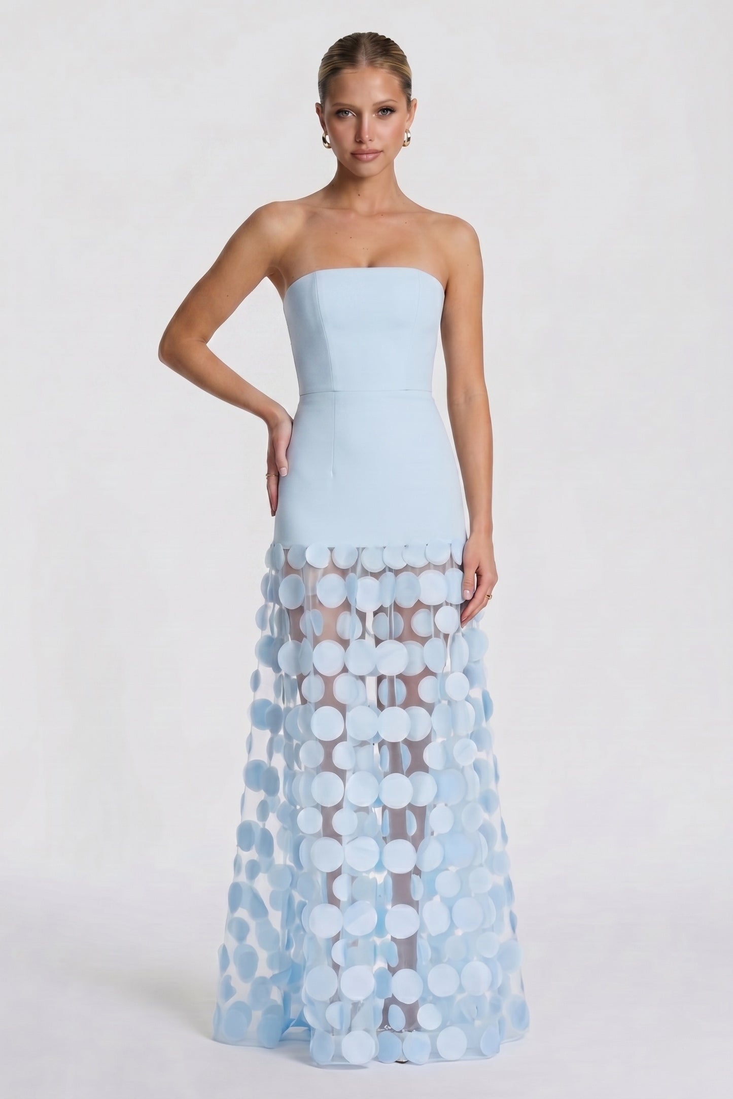 A-Line Maxi Lace Wedding Guest Dress CG0325