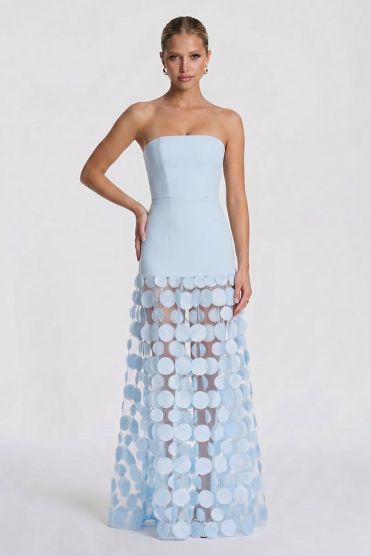 A-Line Maxi Lace Wedding Guest Dress CG0325
