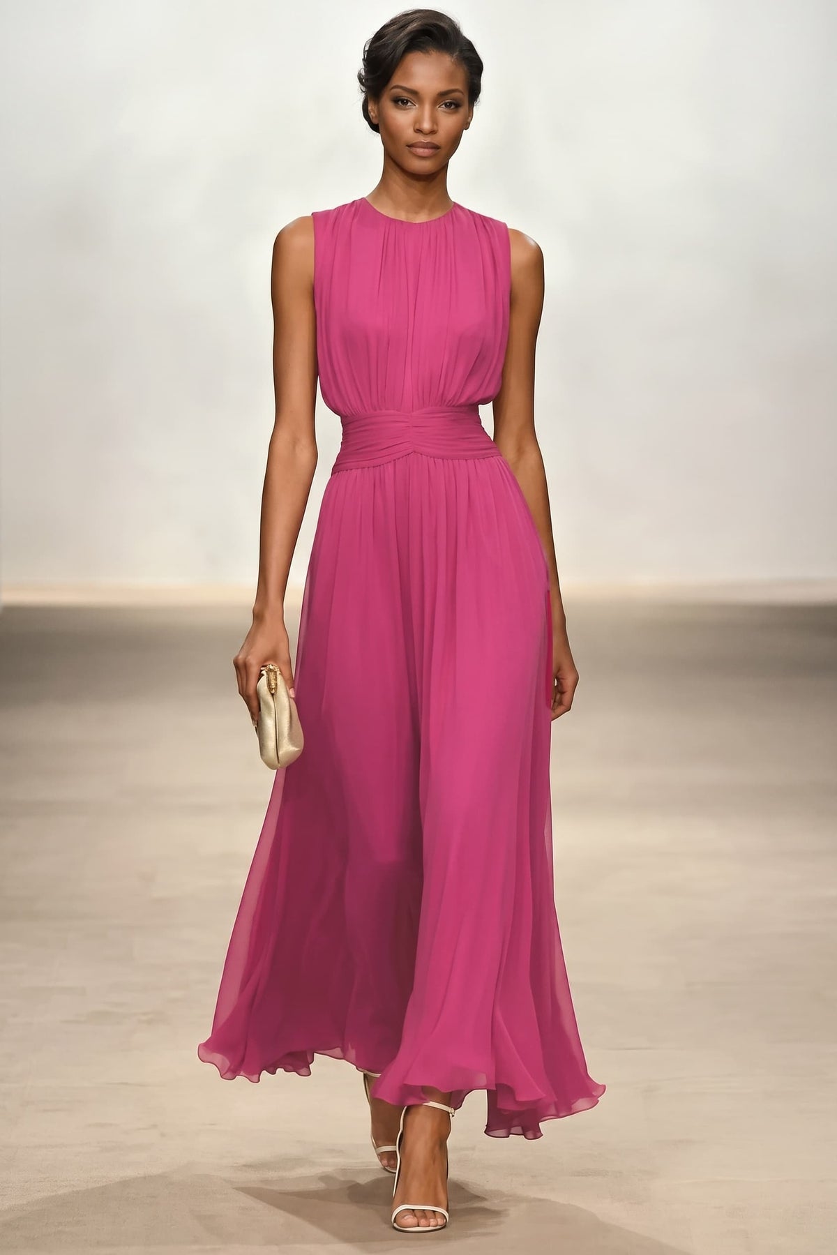 A-Line Ankle-length Chiffon Wedding Guest Dress CG0329 - Light Blue - COCOMELODY