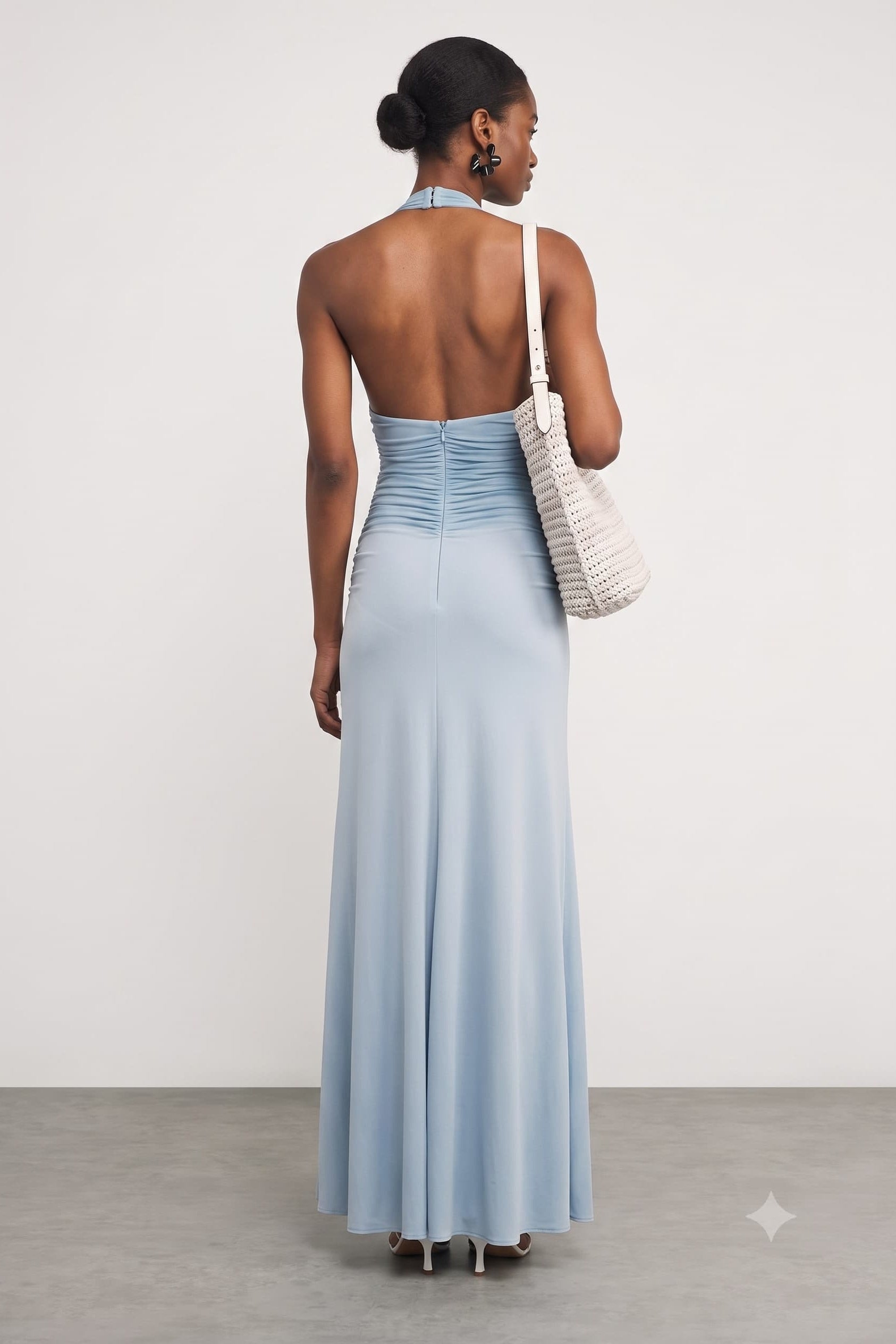 pale blue wedding guest dresses Sky Bridesmaid Dress Light Blue Midi Gown off Shoulder Tea Length Dress Garden Ceremony Spring Wedding Look Searching for a wedding guest dress that feels refined Complete Style Guide to Light