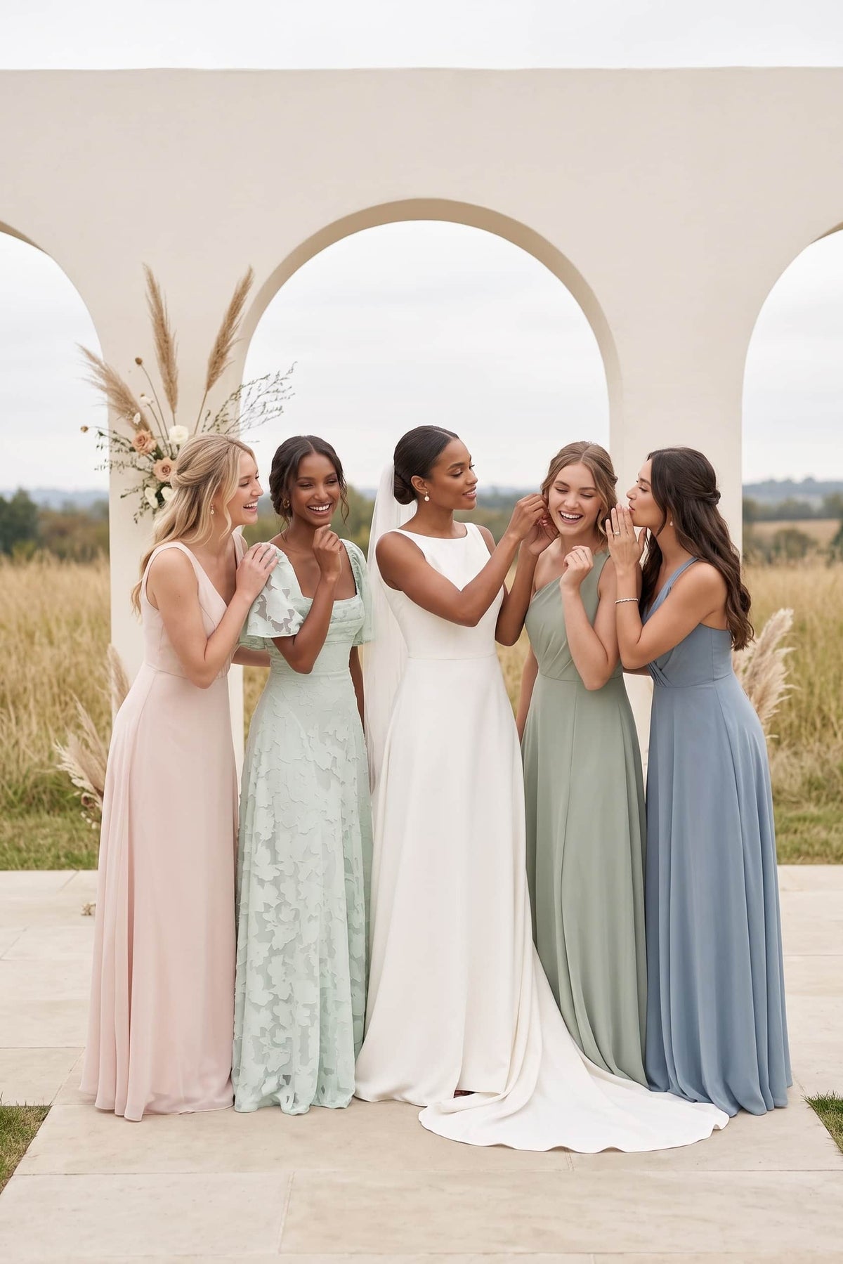 A-Line Maxi Chiffon Burnout Wedding Guest Dress CG0342 - Pink - COCOMELODY