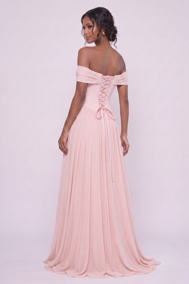 A-Line Maxi Chiffon Bridesmaid Dress CG0345BM