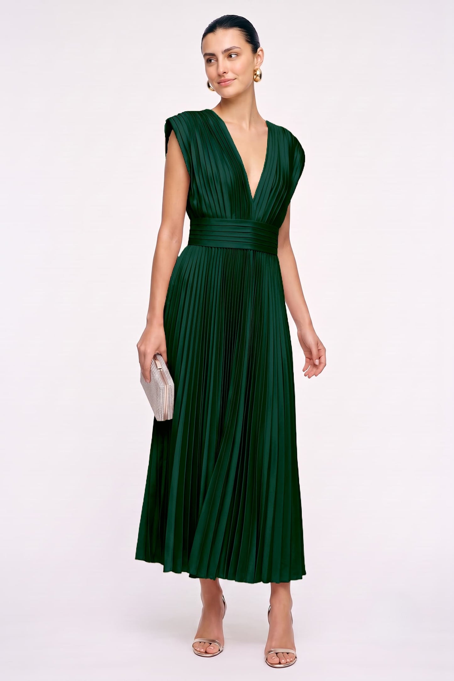 A-Line Ankle Length Silk-Like Wedding Guest Dress CG0350