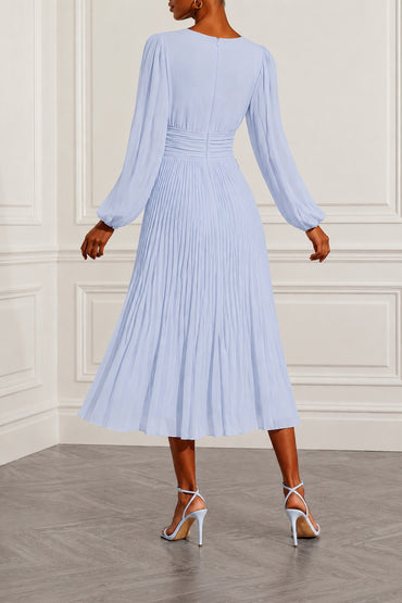 A-Line Tea Length Chiffon Wedding Guest Dress CG0359