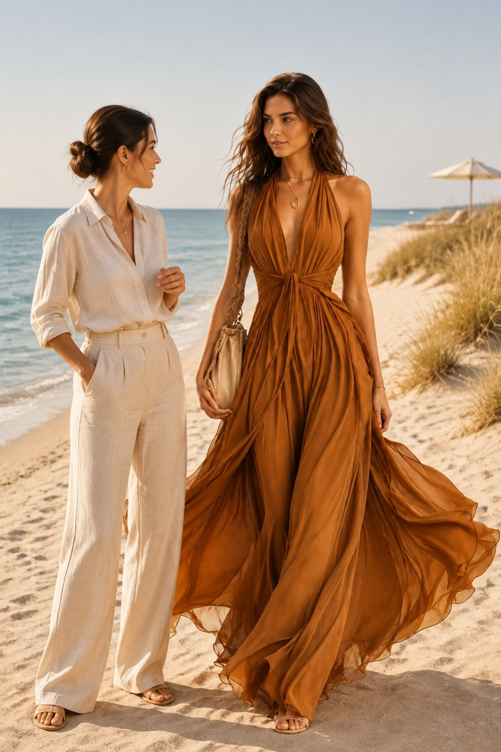 A-Line Floor Length Chiffon Wedding Guest Dress CG0374