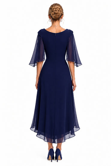 Sheath-Column High-Low Chiffon Wedding Guest Dress CG0378