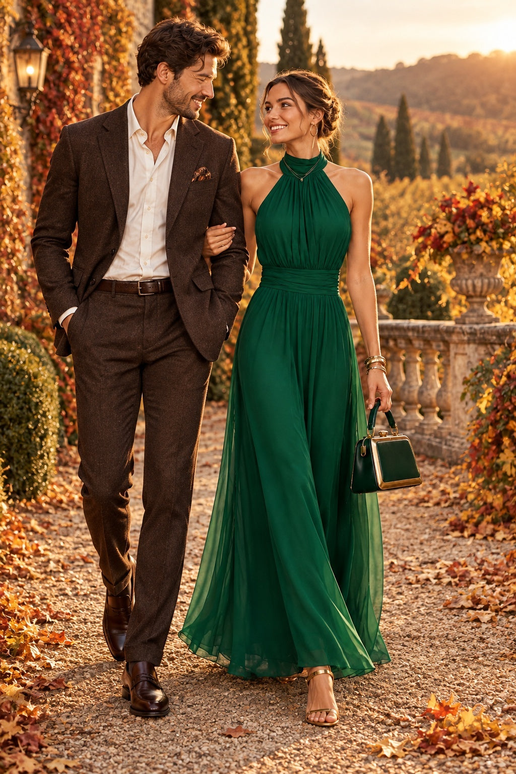 A-Line Maxi Chiffon Wedding Guest Dress CG0379