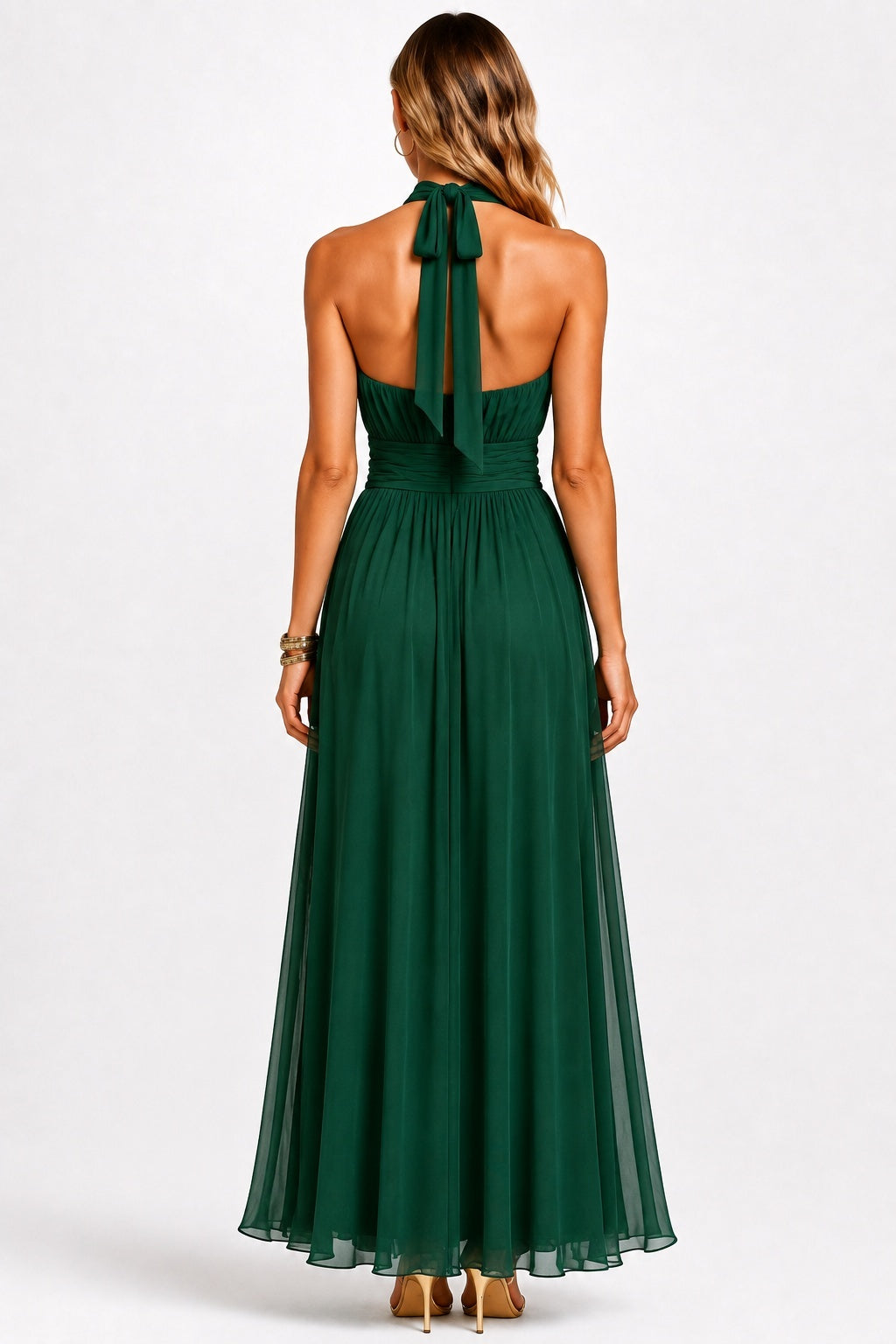 A-Line Maxi Chiffon Wedding Guest Dress CG0379