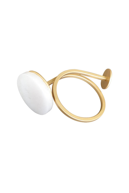 Premium Matte Gold Napkin Ring Holder CGF0006 (Set of 6 pcs)