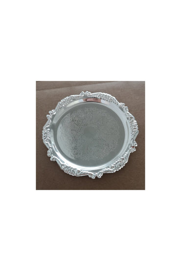 Small Round Silver Ornate Trinket Dish 3.9in CGF0097 (Set of 6 pcs)