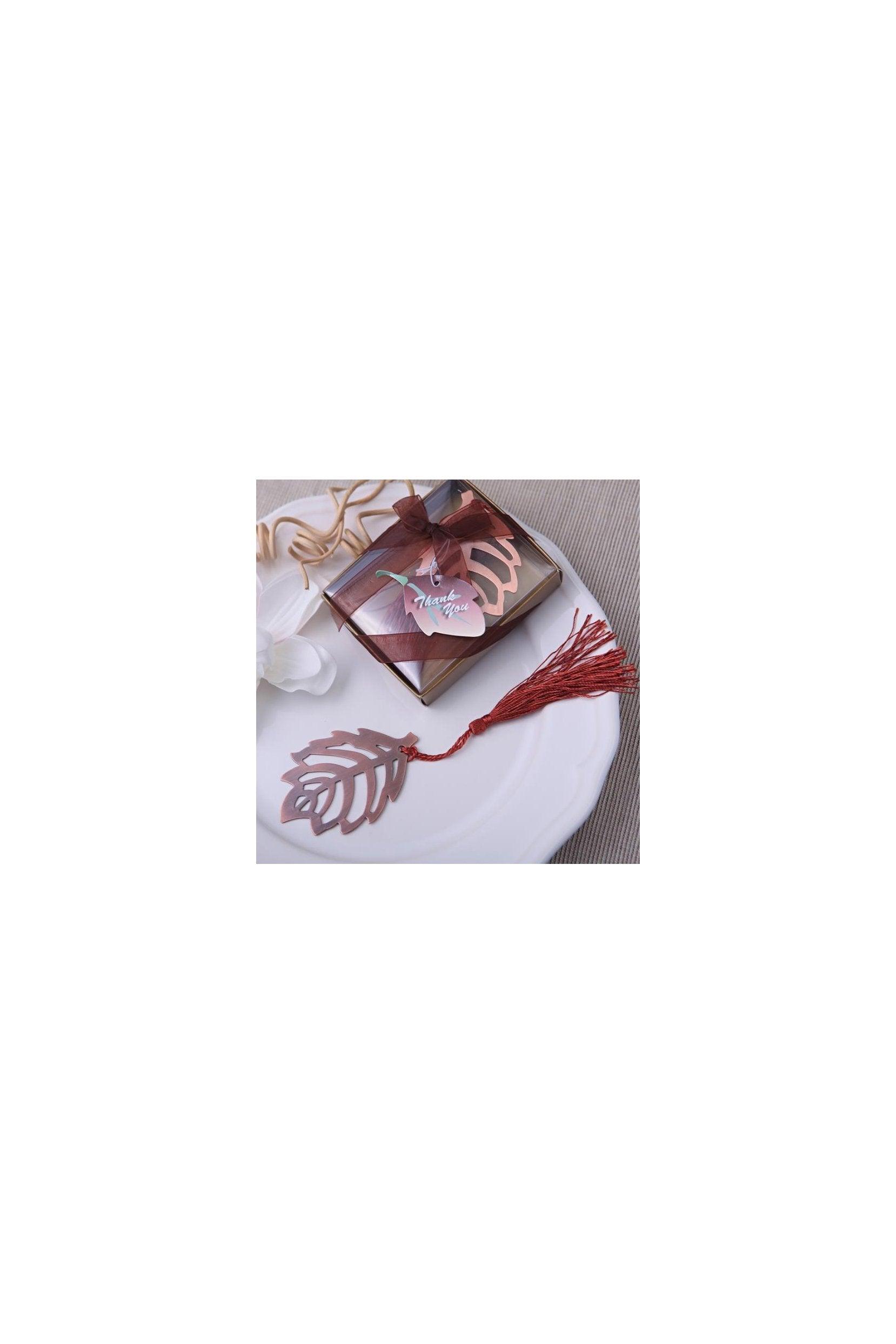 Fall Rustic Favor Maple Leaf Bookmark Page Marker CGF0101 (Set of 6 pcs) - COCOMELODY