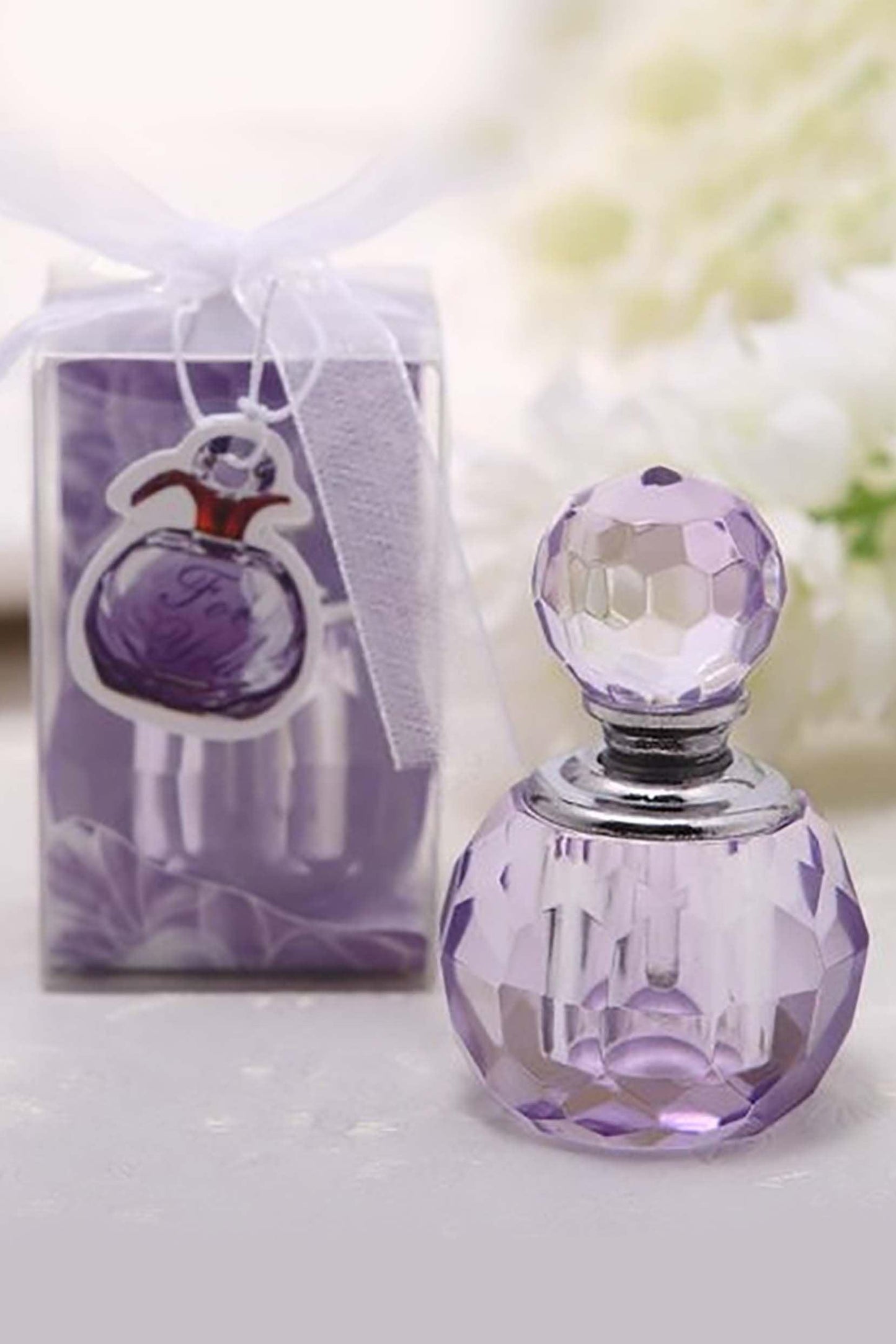 Mini Crystal Perfume Bottle with Stopper Bridal Party Favors CGF0105 (Set of 6 pcs)