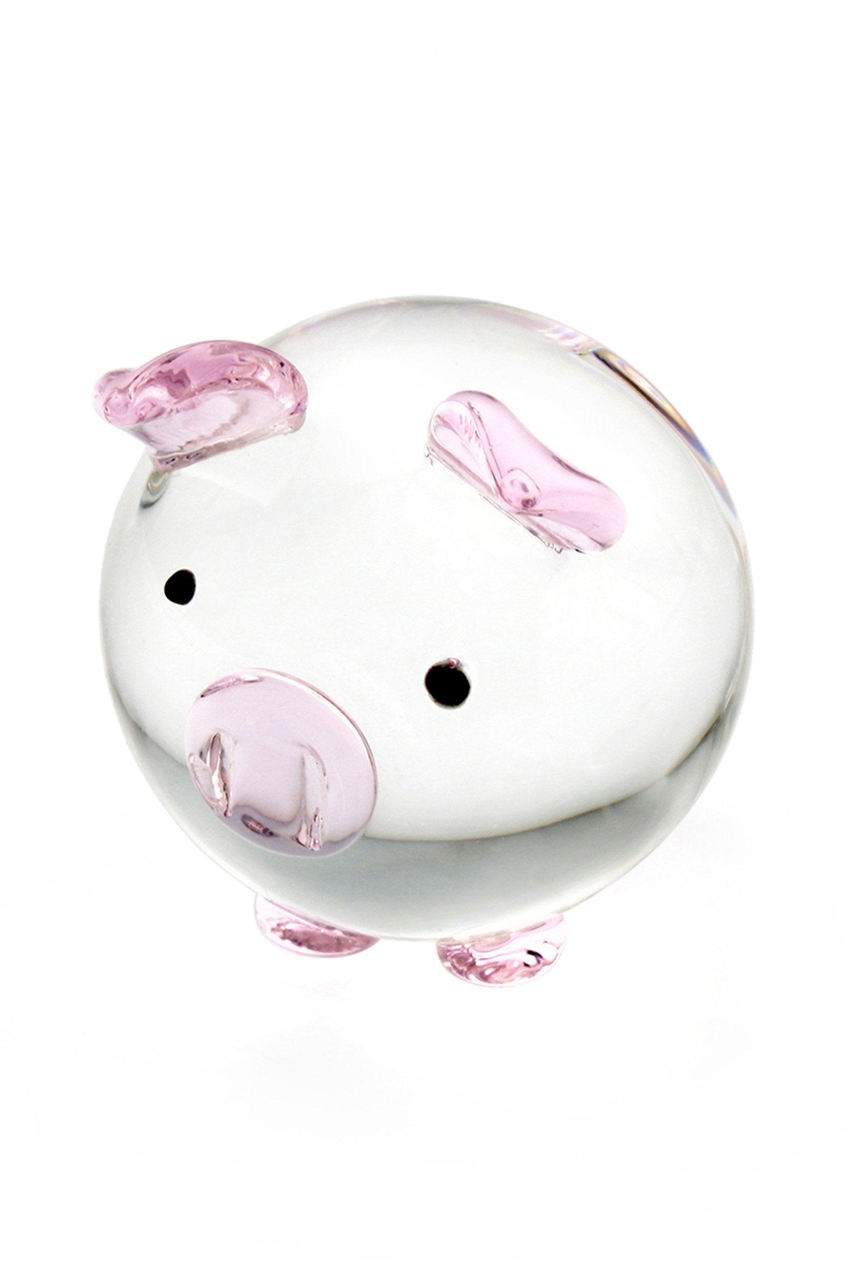 Crystal Piglet figurine Mini Animal Collectible Statue Crystal Baby Shower Favor CGF0148 (Set of 6 pcs) - COCOMELODY