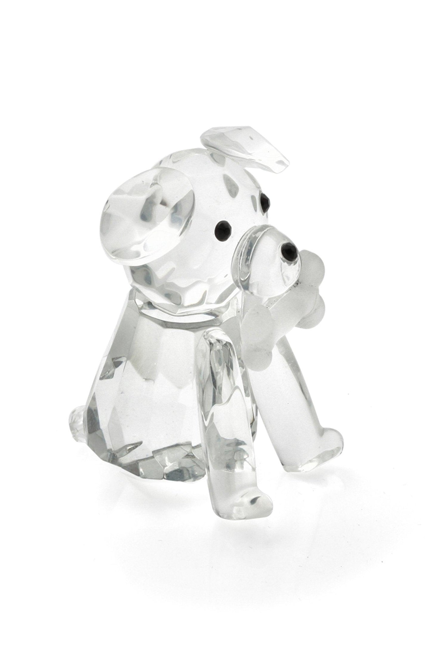 Cute Crystal Dog and Bone Miniature Favor Ornaments CGF0149 (Set of 6 pcs)