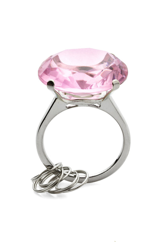 Pink Diamond Ring Keyring-Wedding Bridal Shower Favors CGF0154 (Set of 6 pcs)