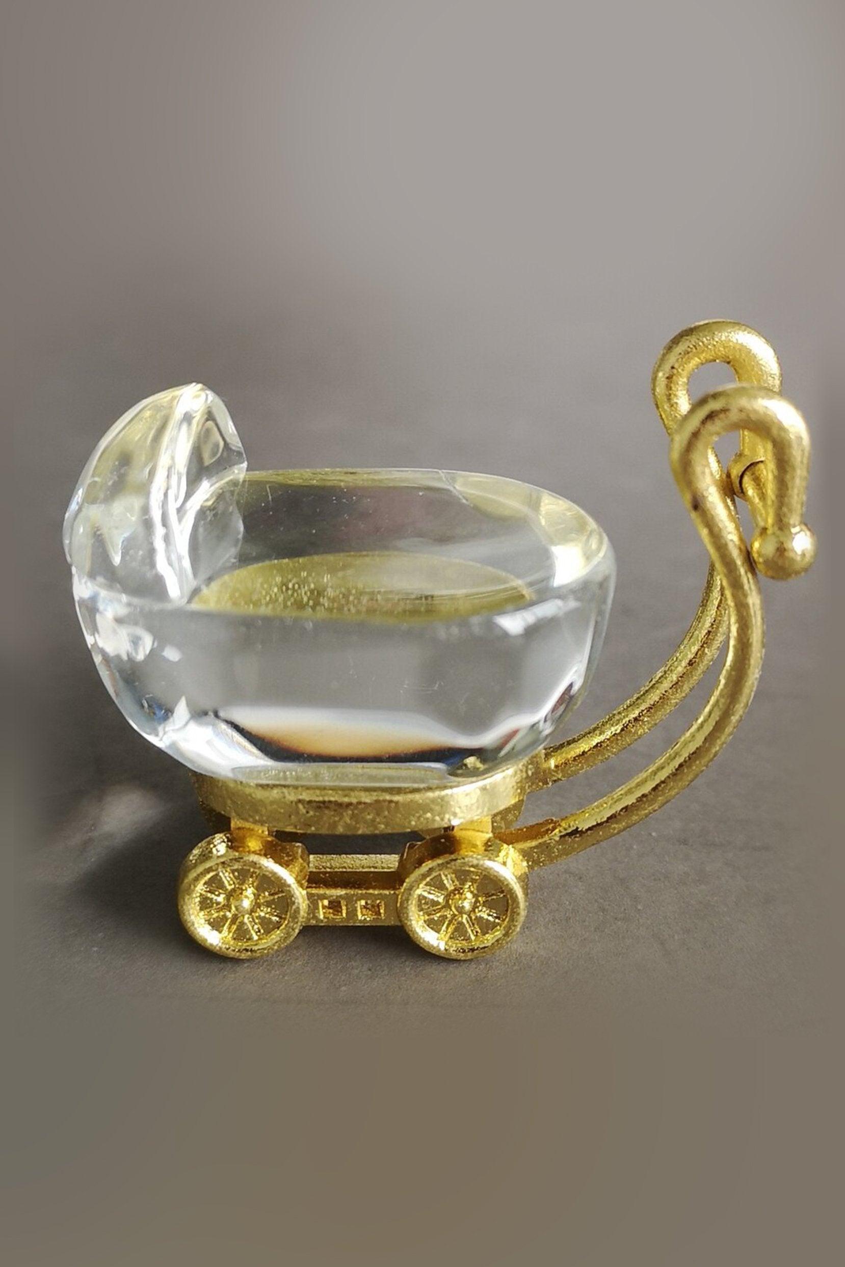 Gold Crystal Baby Carriage Favors CGF0164 (Set of 6 pcs) - COCOMELODY