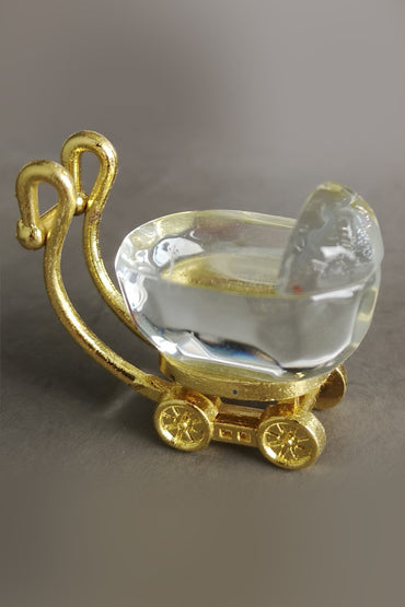 Gold Crystal Baby Carriage Favors CGF0164 (Set of 6 pcs)