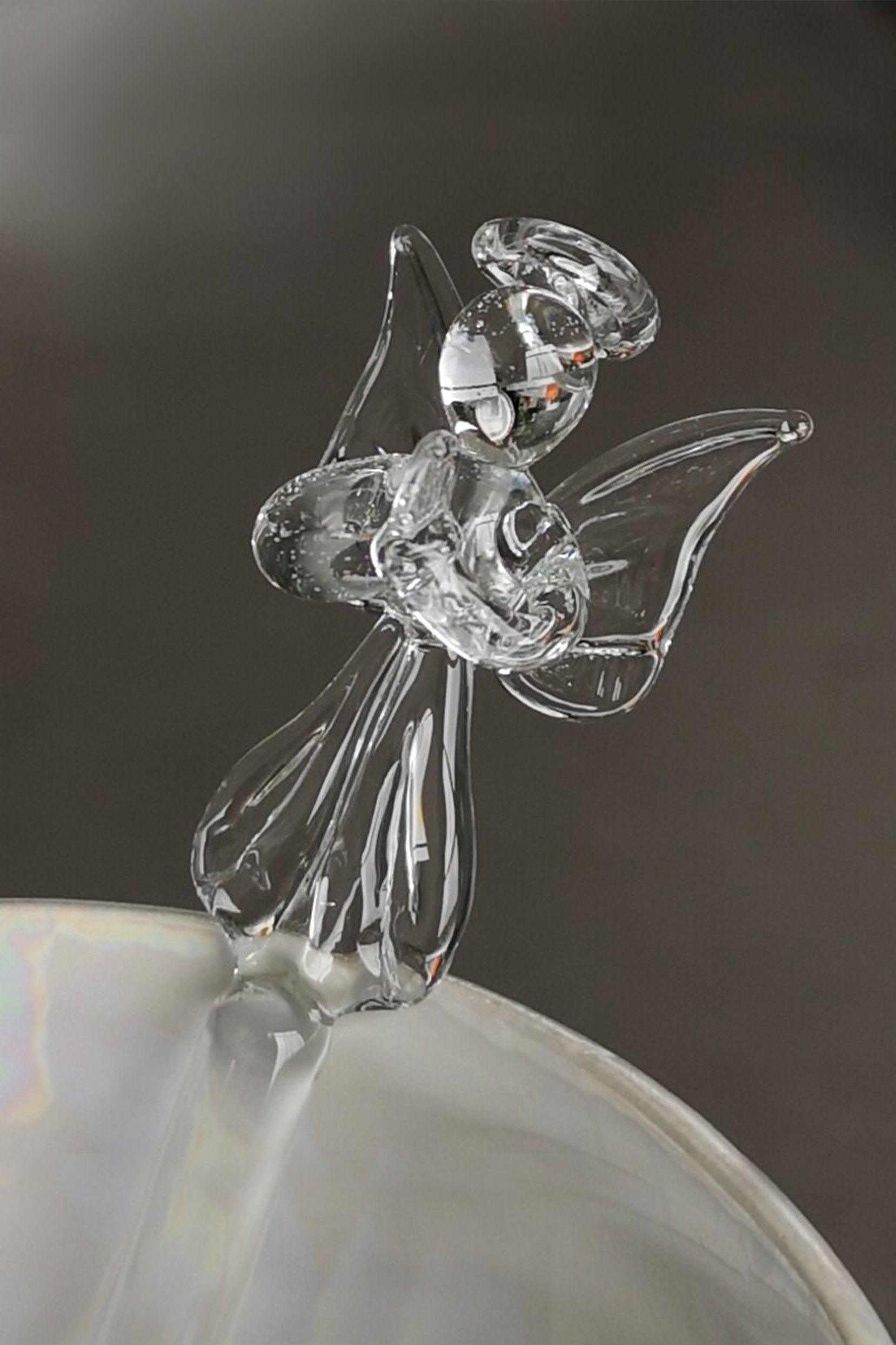 Small Glass Drink Stirrers with Praying Angel Topper CGF0166 (Set of 6 pcs) - COCOMELODY