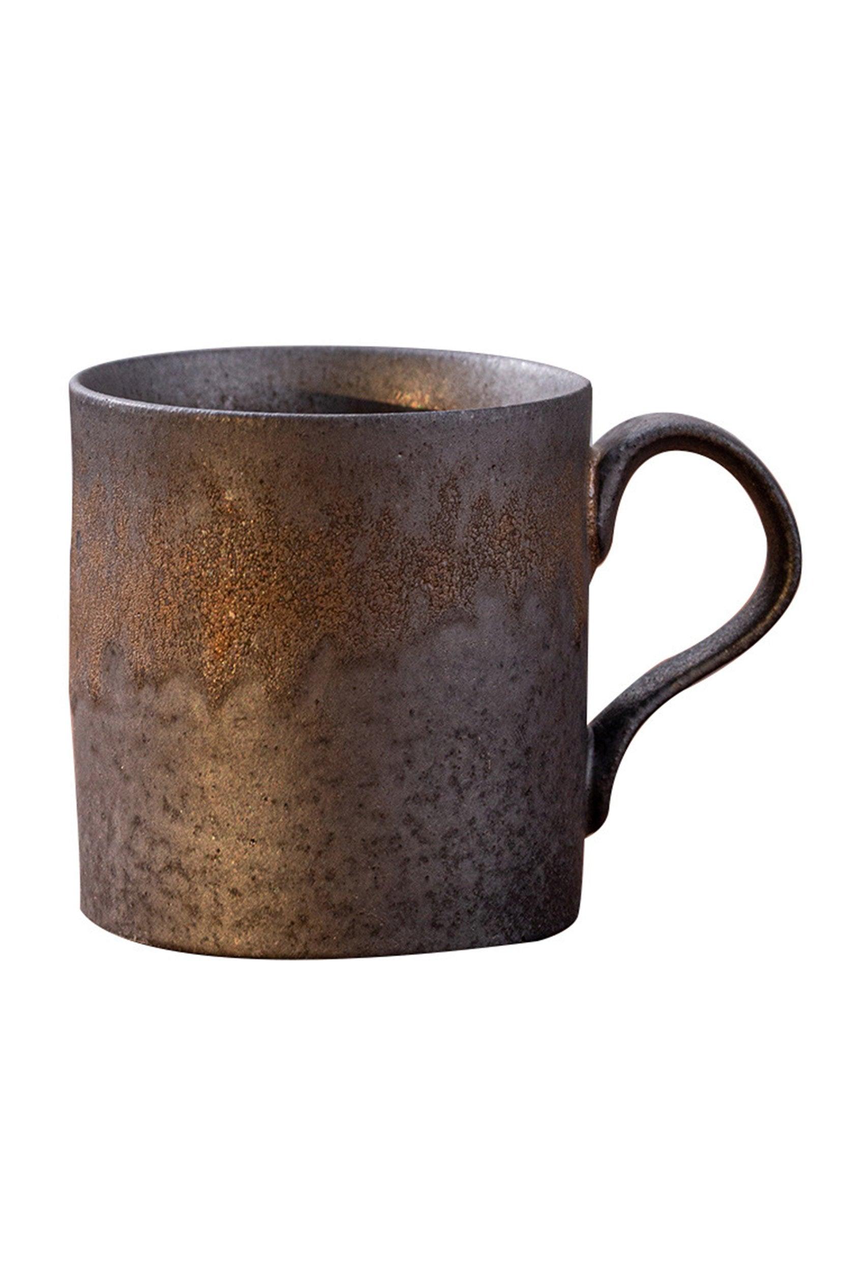 Rustic Coffee Mug and Saucer Set CGF0172 (Set of 1 pcs) - COCOMELODY
