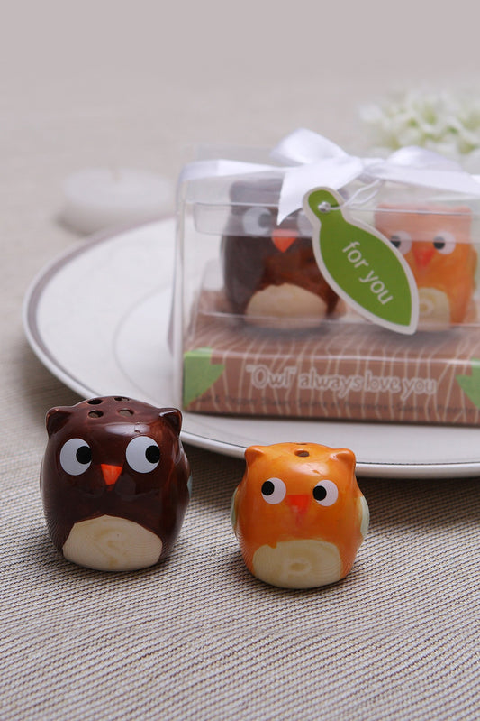 Owl Always Love You Ceramic Mother and Baby Bird Salt&Pepper Shakers CGF0178 (Set of 6 pcs)
