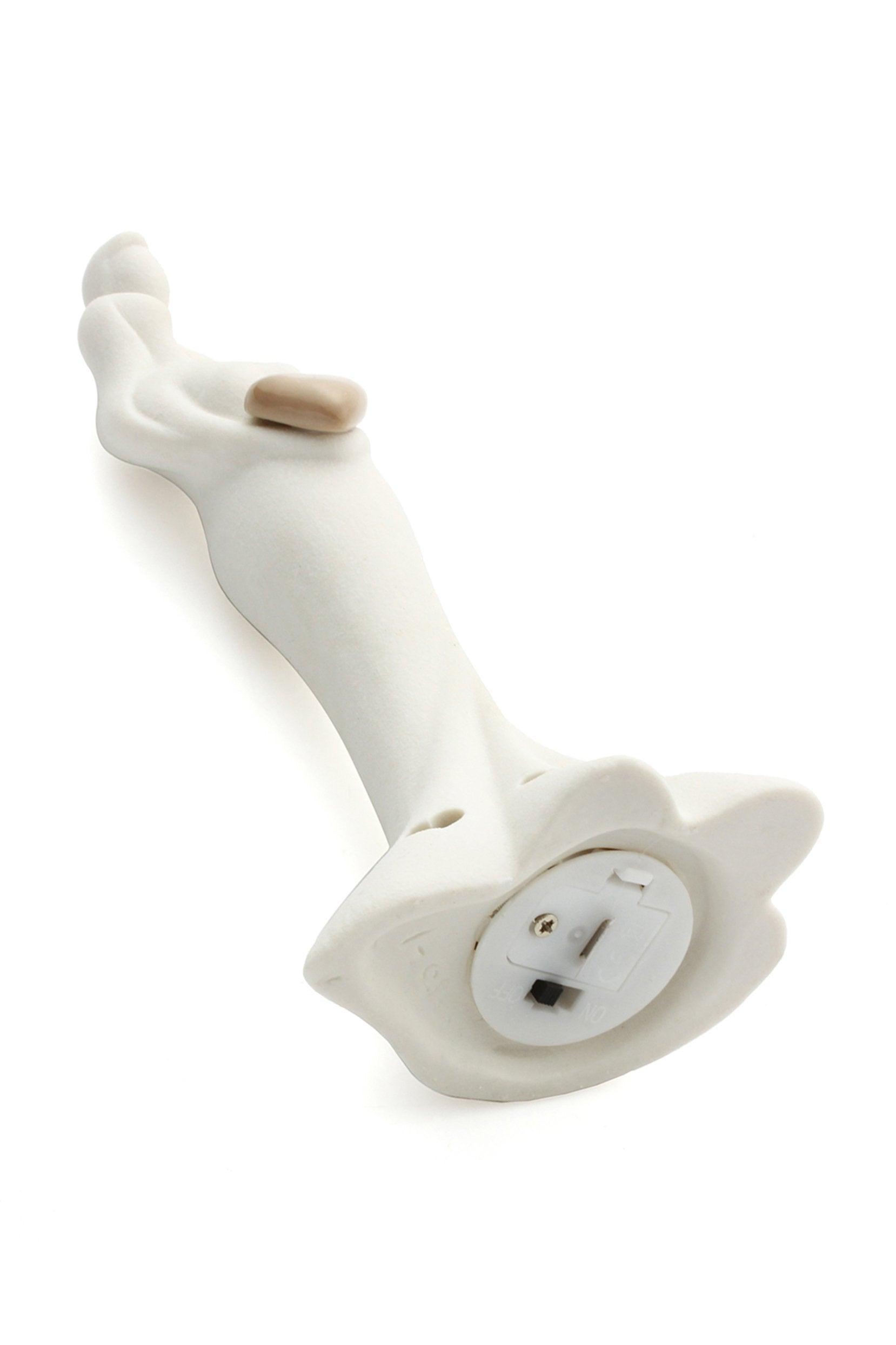 White Hand-Sculpted Ceramic Grained Wedding Couple Lighted Figurine 6.9Inch CGF0199 (Set of 1 pcs) - COCOMELODY