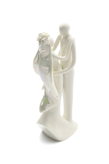 Wedding Cake Topper-Pearl Color Bride Groom Couple Topper CGF0203 (Set of 1 pcs)