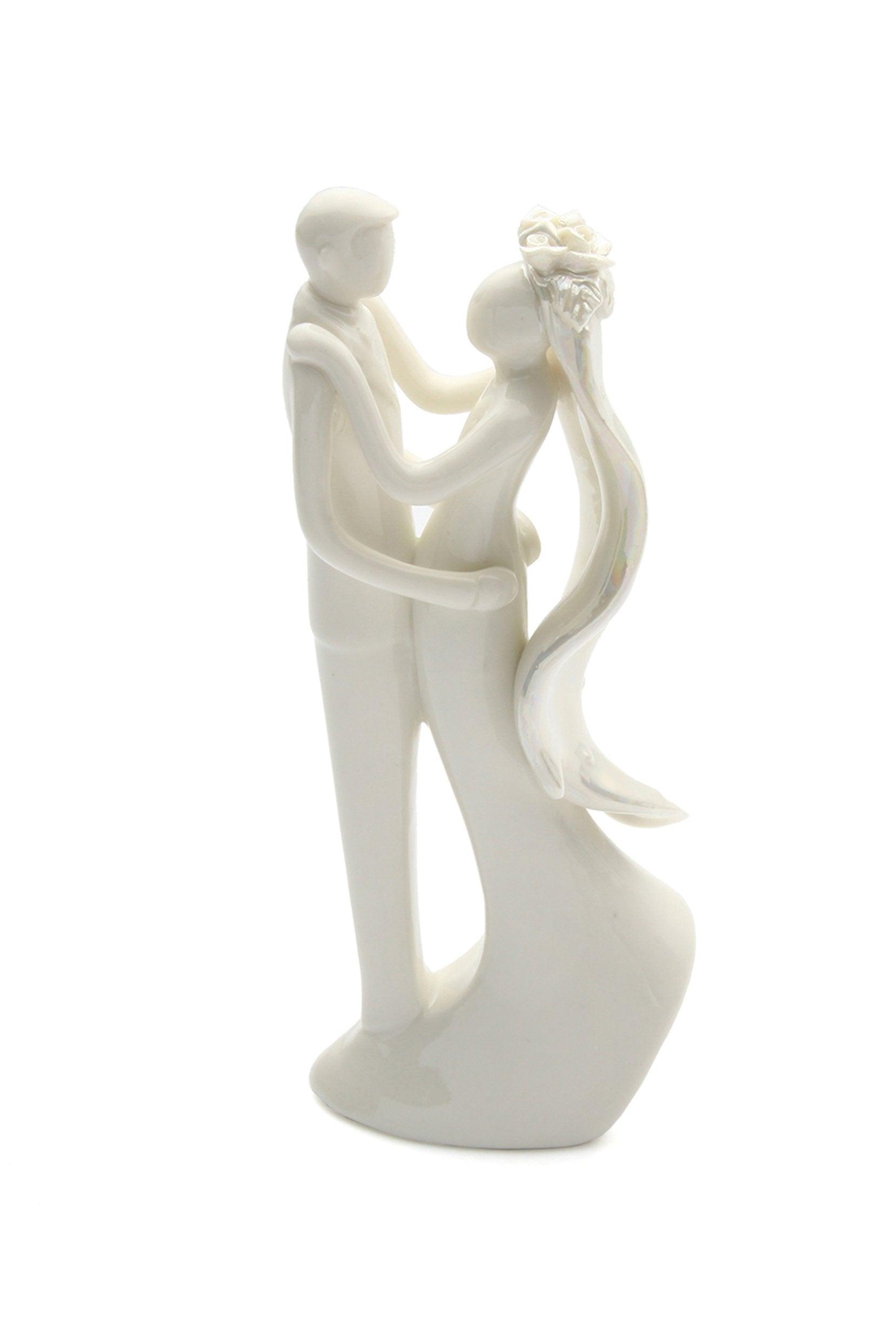 Wedding Cake Topper-Pearl Color Bride Groom Couple Topper CGF0203 (Set of 1 pcs) - COCOMELODY