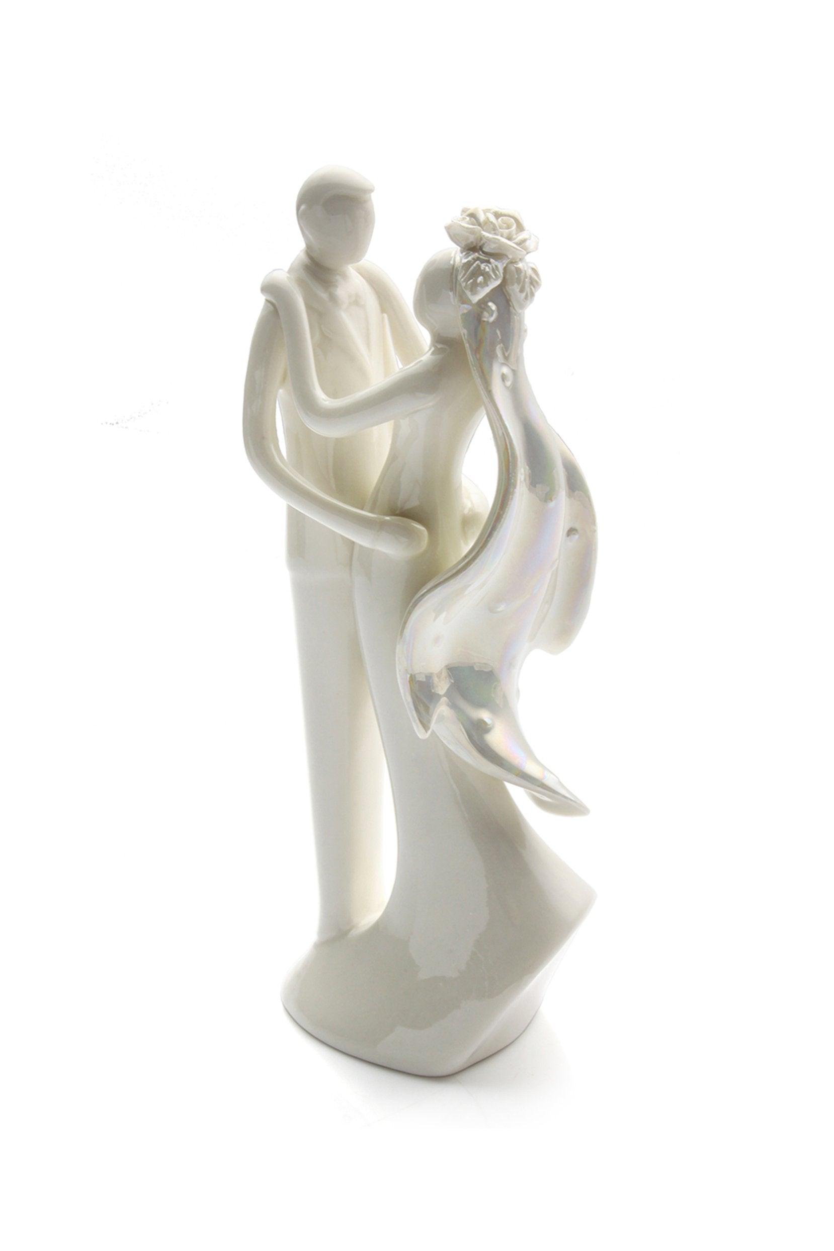 Wedding Cake Topper-Pearl Color Bride Groom Couple Topper CGF0203 (Set of 1 pcs) - COCOMELODY