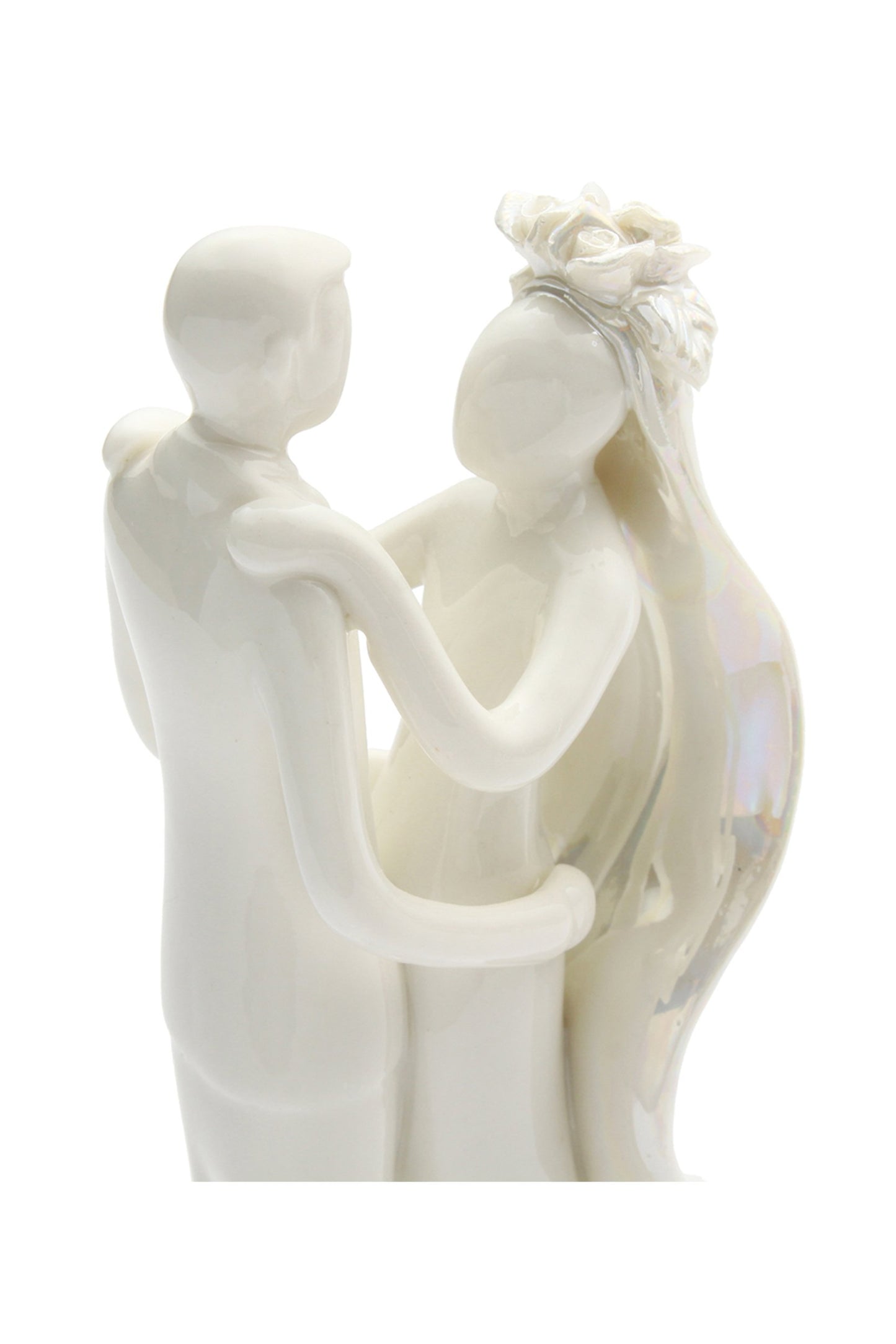 Wedding Cake Topper-Pearl Color Bride Groom Couple Topper CGF0203 (Set of 1 pcs)