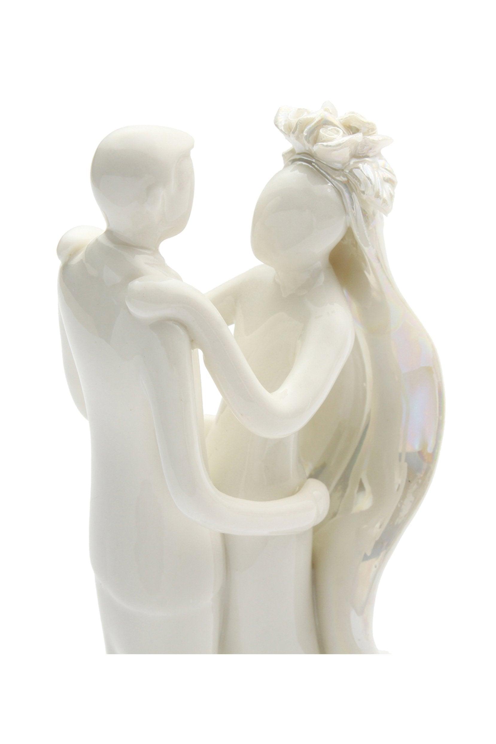 Wedding Cake Topper-Pearl Color Bride Groom Couple Topper CGF0203 (Set of 1 pcs) - COCOMELODY