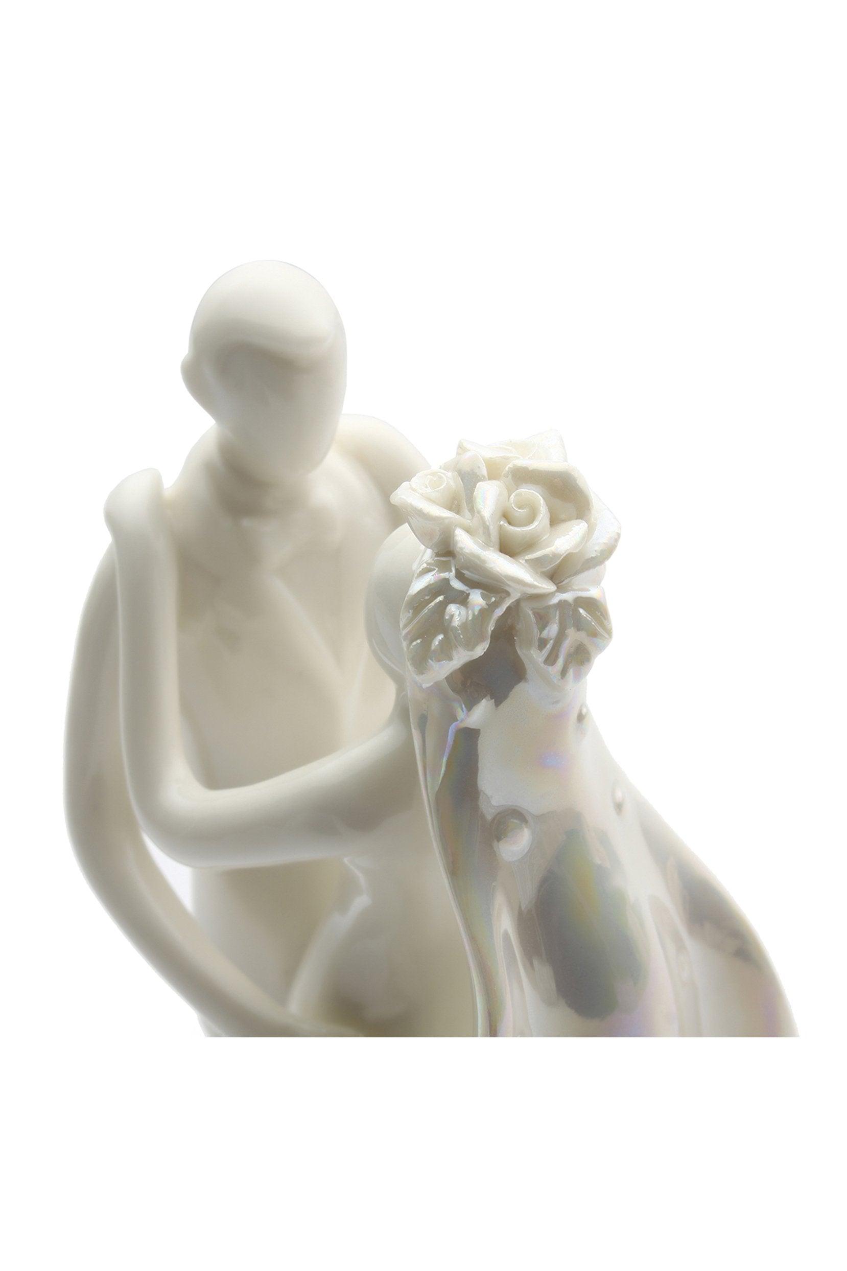 Wedding Cake Topper-Pearl Color Bride Groom Couple Topper CGF0203 (Set of 1 pcs) - COCOMELODY