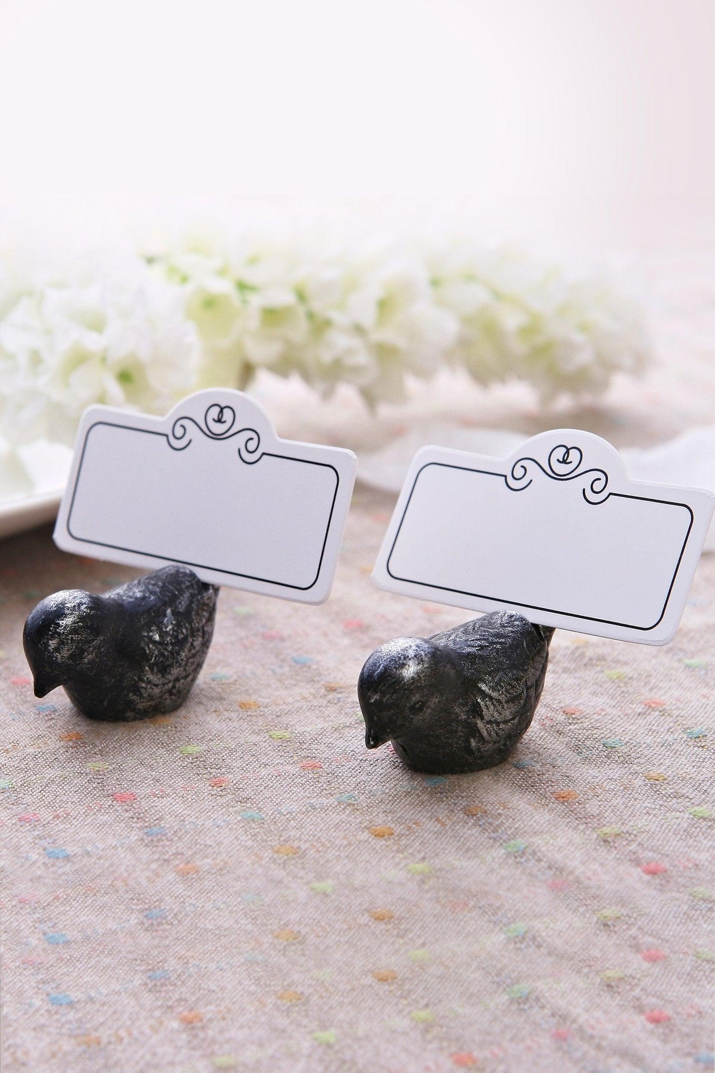 Antiqued Bird Place Card Holder CGF0205 (Set of 6 pcs) - COCOMELODY