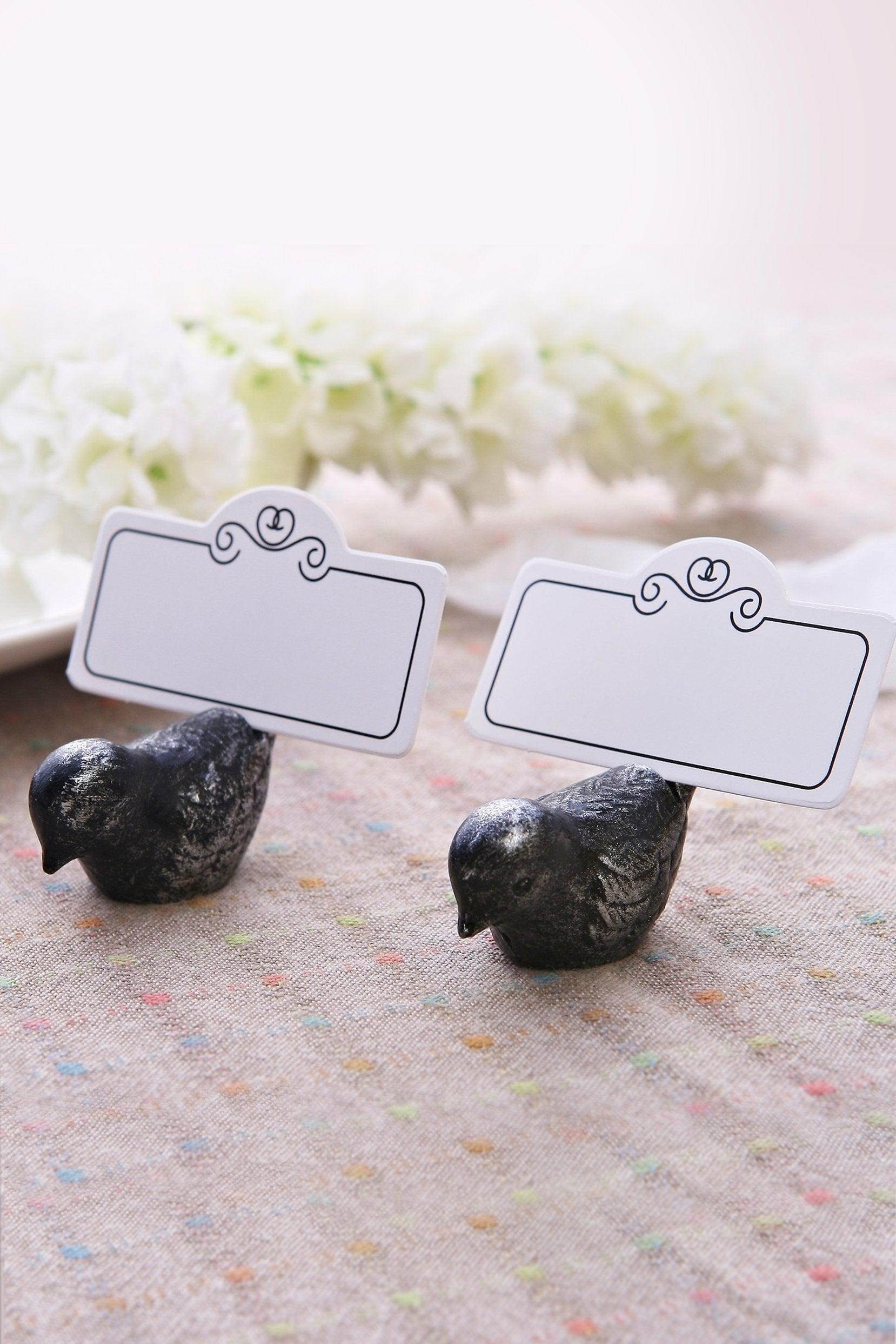 Antiqued Bird Place Card Holder CGF0205 (Set of 6 pcs) - COCOMELODY