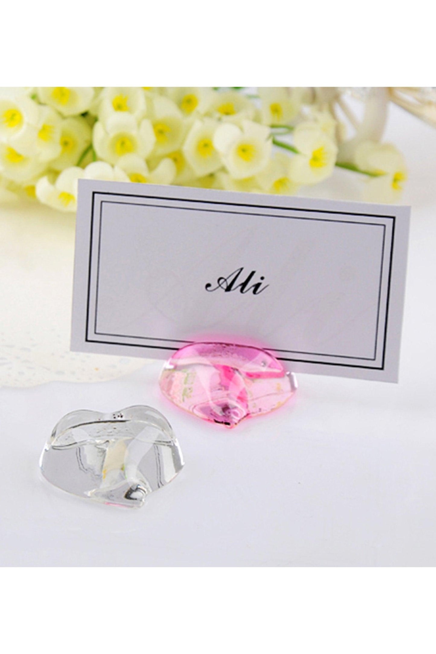 Crystal Heart Place Card Holders CGF0218 (Set of 6 pcs)