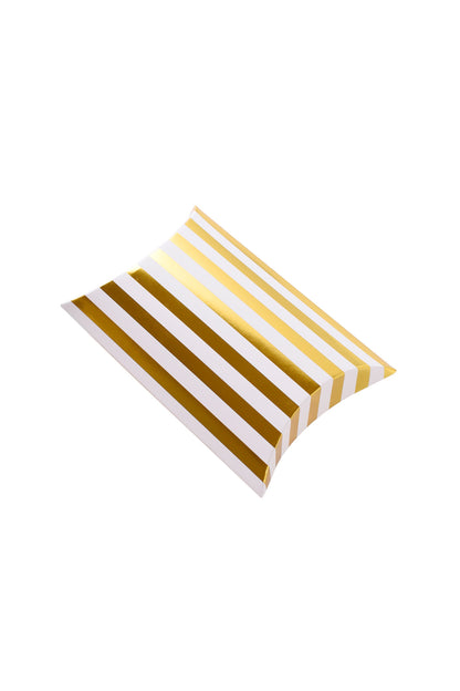White and Gold Pillow Favor Box es CGF0240 (Set of 12 pcs)