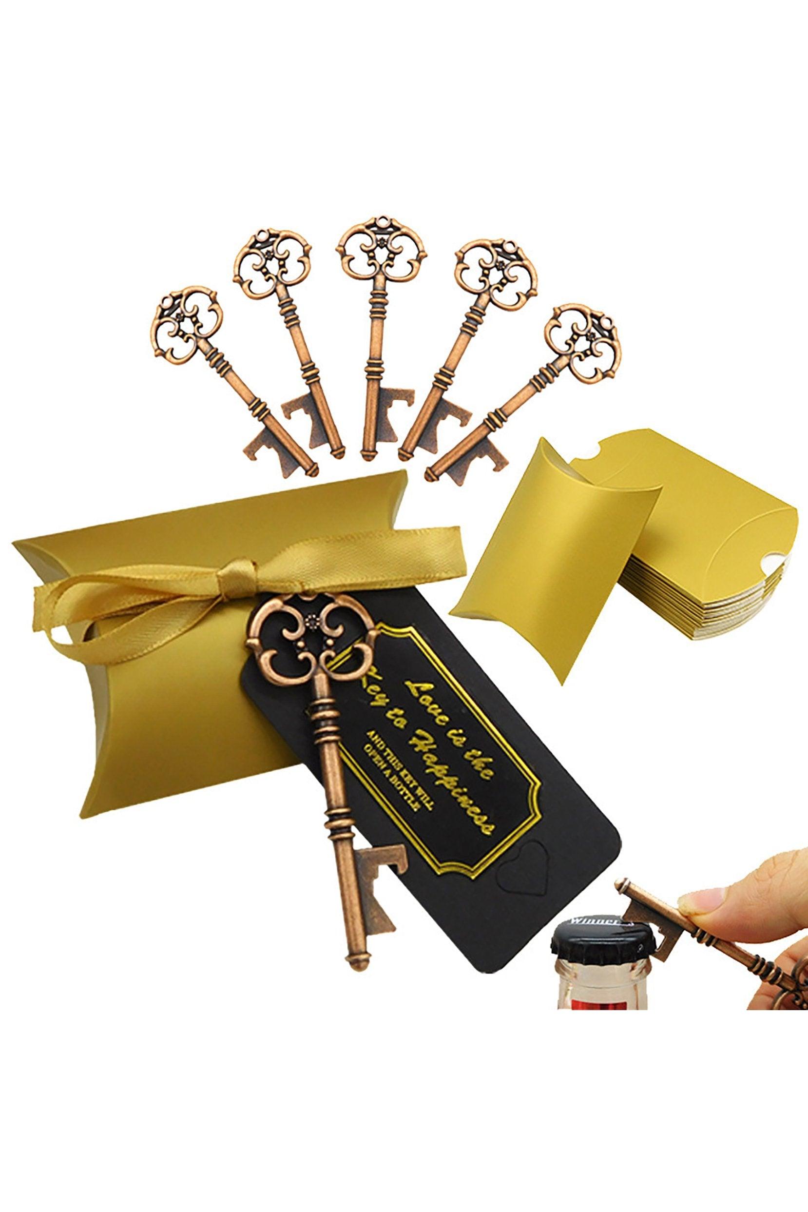 Wedding Favor Box with Key Bottle Opener Combo CGF0242 (Set of 12 pcs) - COCOMELODY
