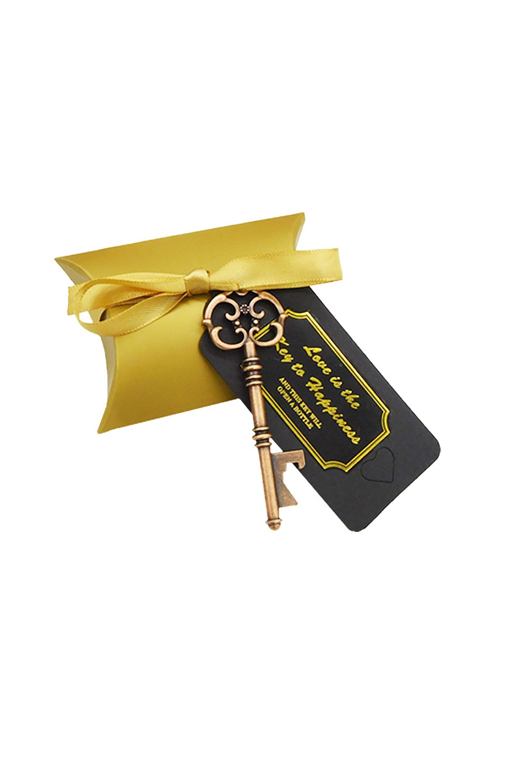 Wedding Favor Box with Key Bottle Opener Combo CGF0242 (Set of 12 pcs) - COCOMELODY