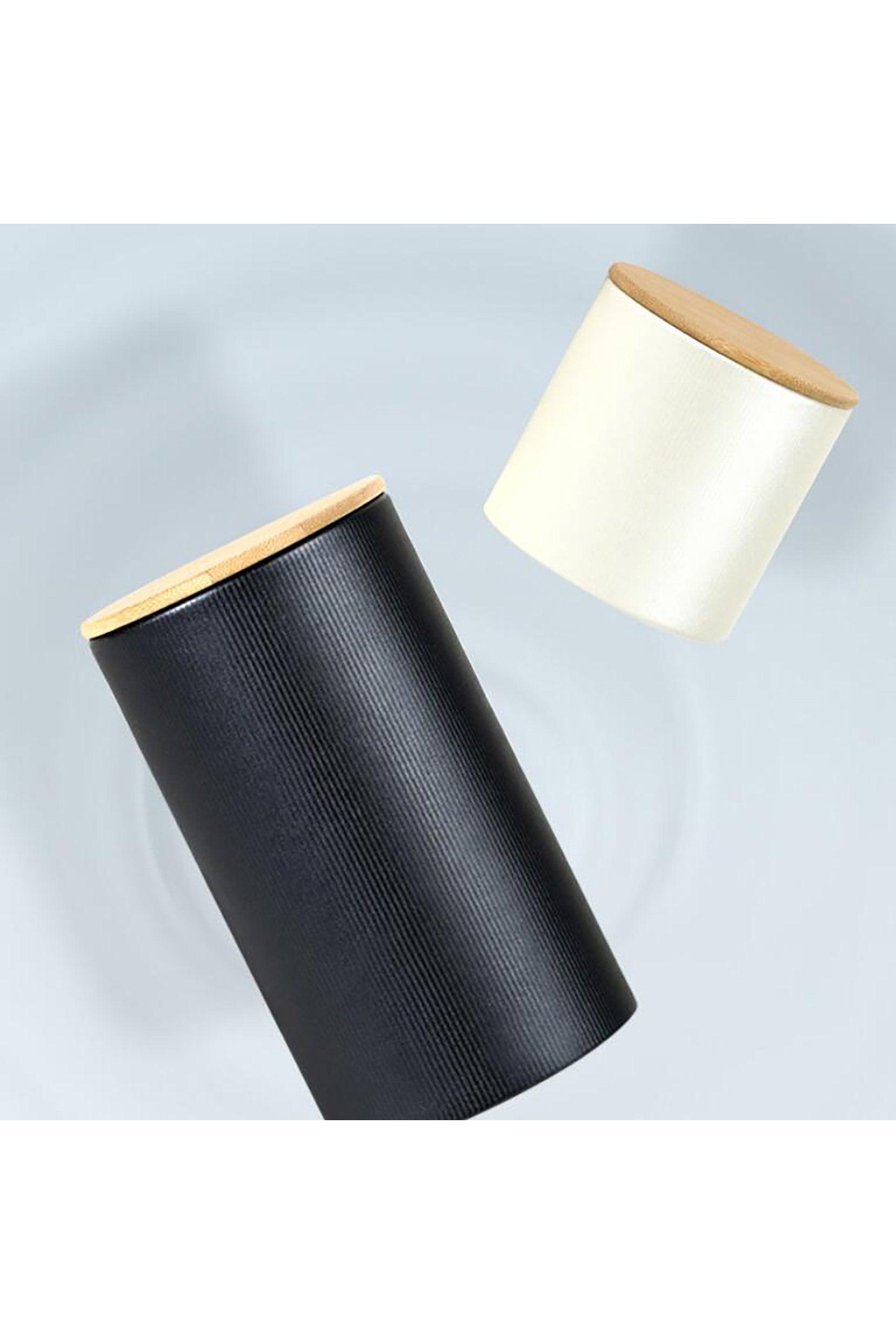Paper Jar with Bamboo Lids CGF0251 (Set of 4 pcs) - COCOMELODY