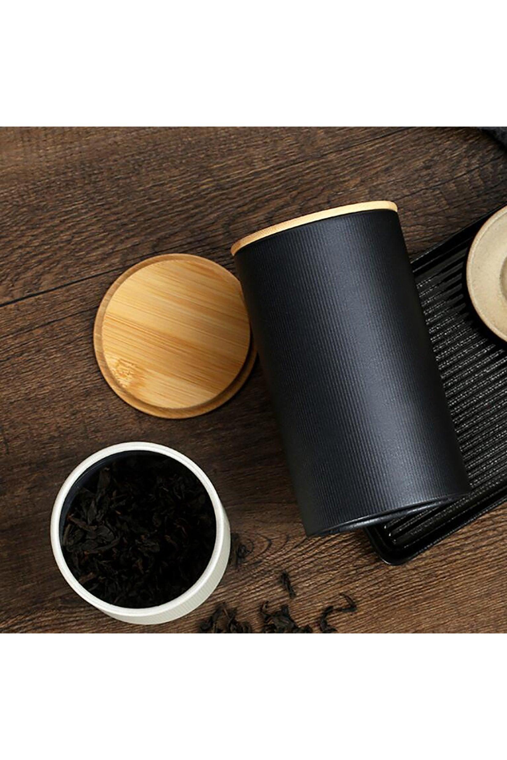 Paper Jar with Bamboo Lids CGF0251 (Set of 4 pcs) - COCOMELODY