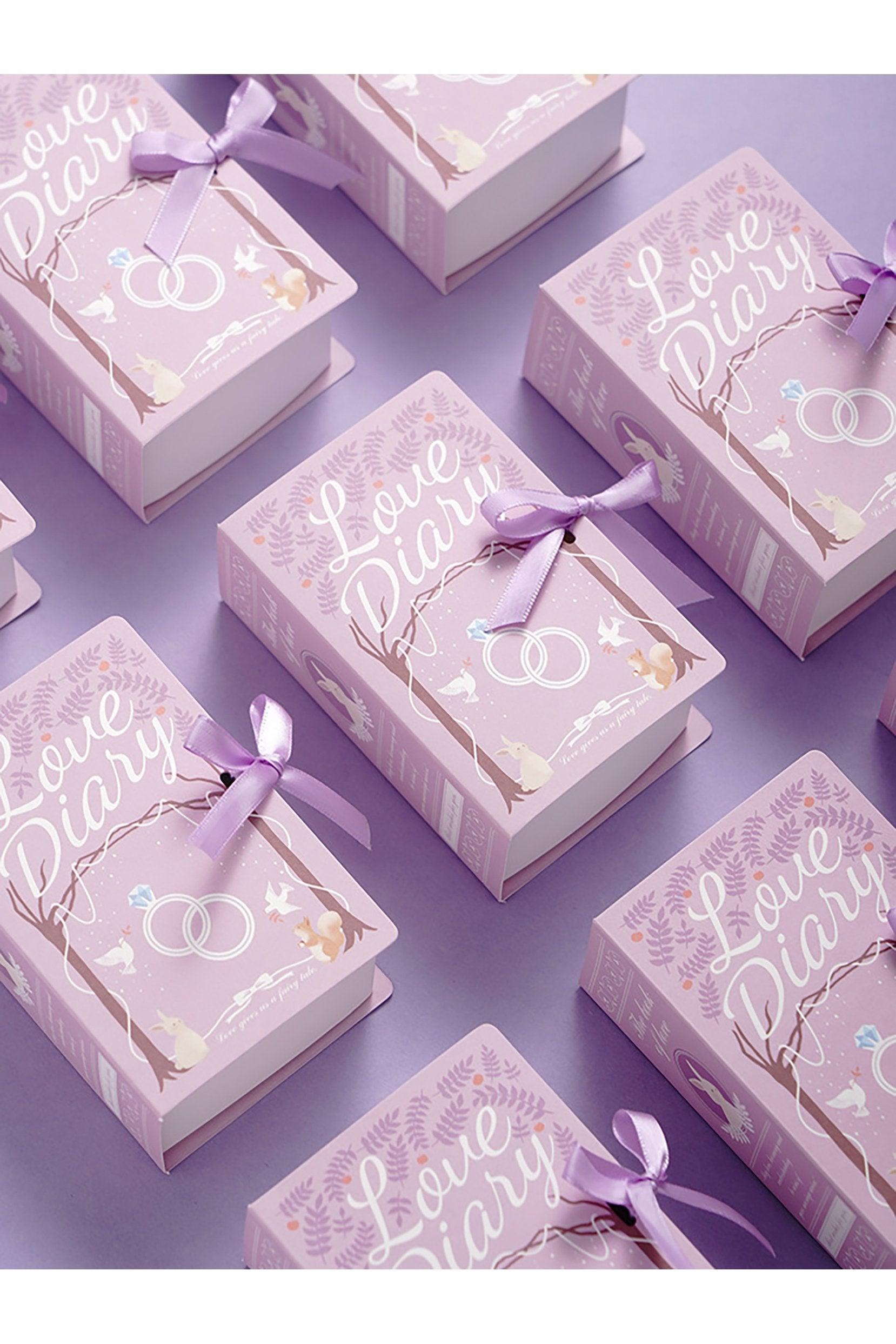 Love Diary Book Design Party Treat Boxes CGF0255 (Set of 12 pcs) - COCOMELODY