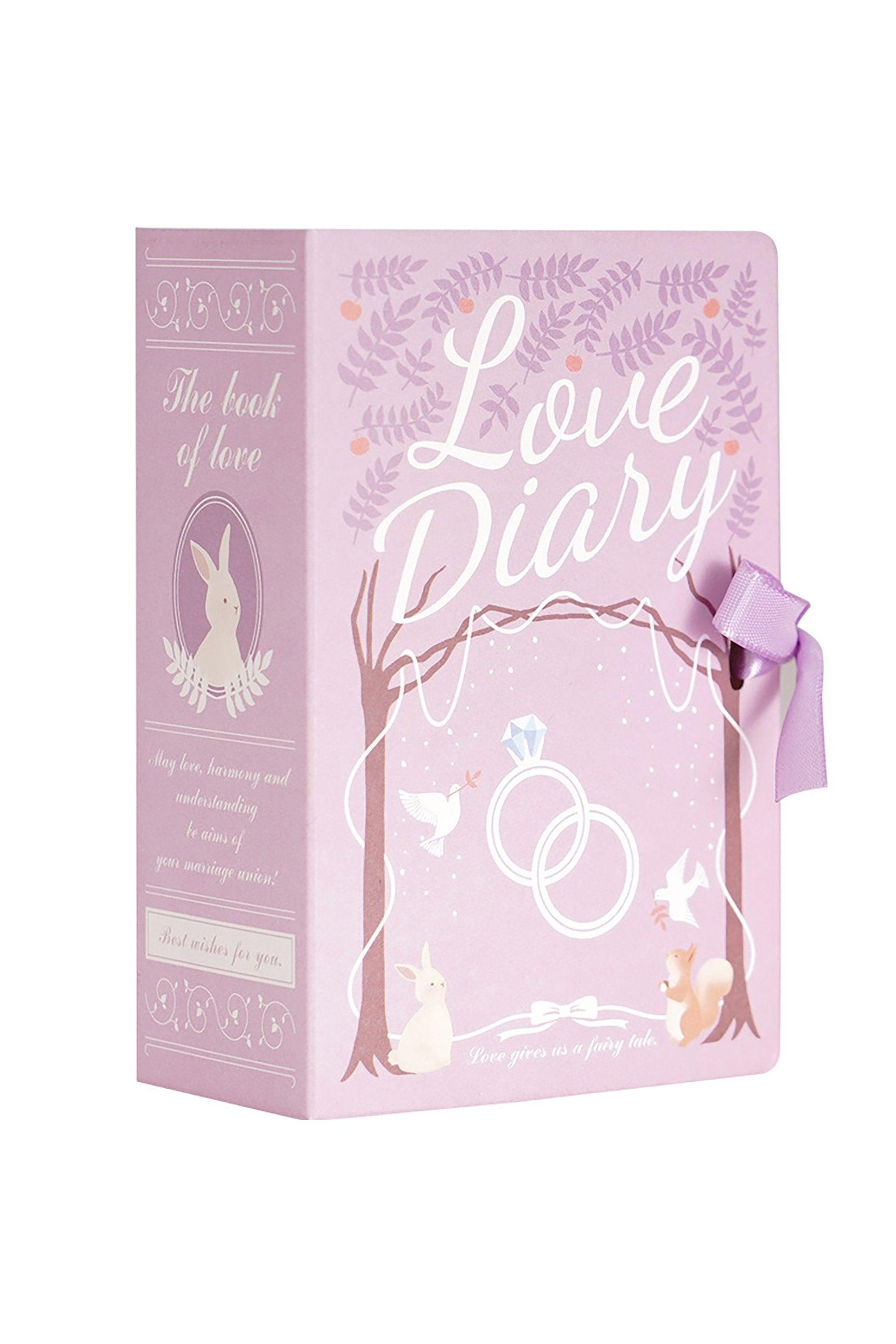 Love Diary Book Design Party Treat Boxes CGF0255 (Set of 12 pcs) - COCOMELODY