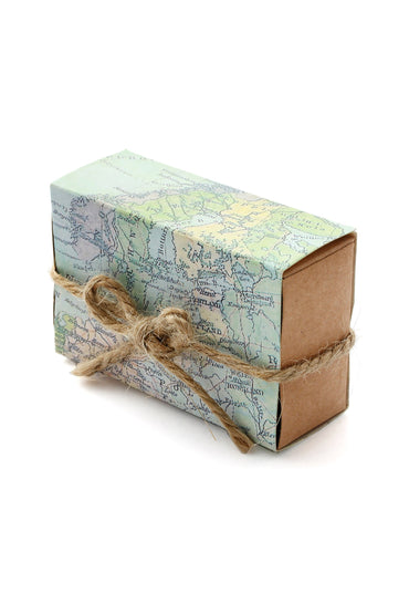 Around the World Map Favor Box for traveling theme wedding decoration gift box and Kraft box Party favor candy box CGF0258 (Set of 12 pcs)