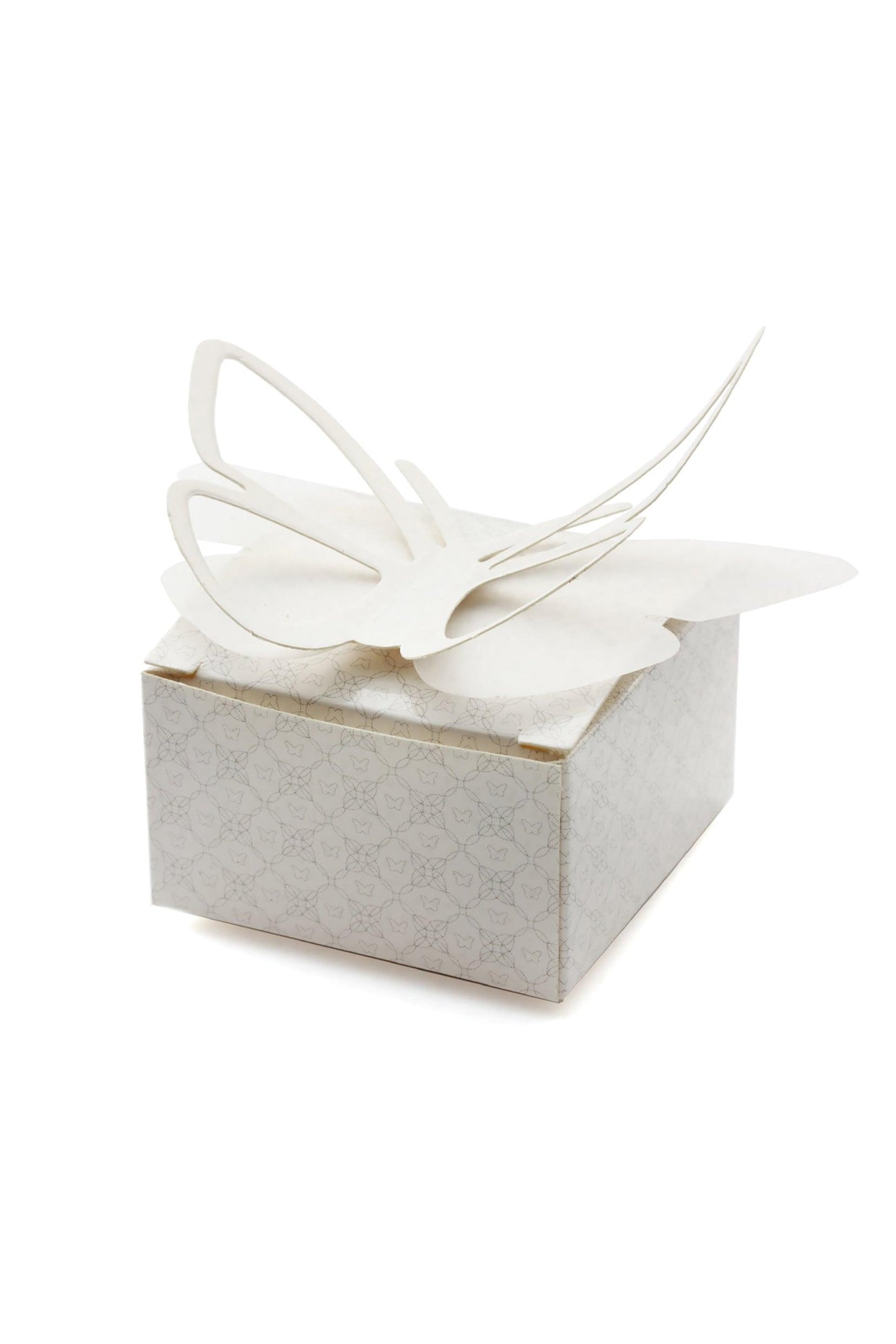 White 3D Butterfly Favor Boxes CGF0262 (Set of 12 pcs)