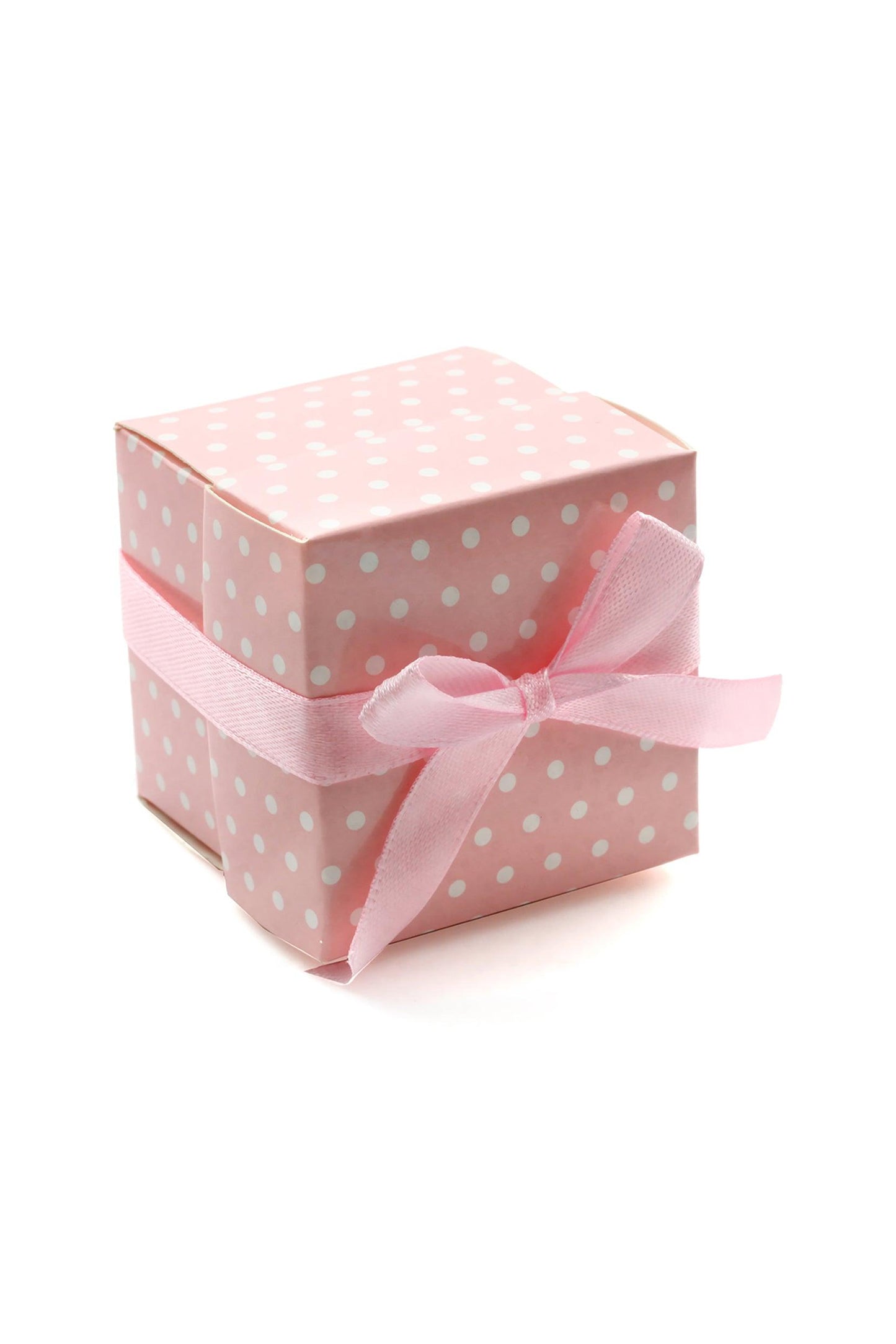 Pink/Blue Colors Paper Polka Dot Gift Box Wedding Favors Chocolate Candy Box With Ribbon Baby Shower Candy Box CGF0264 (Set of 12 pcs)