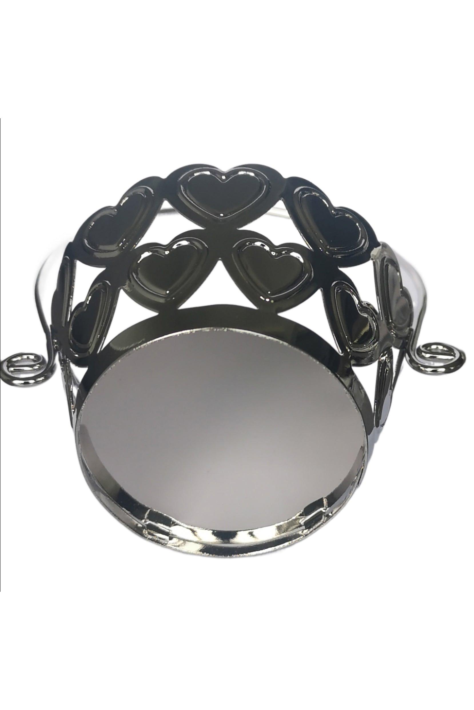 Mini Round Silver Metal Favor Baskets CGF0268 (Set of 12 pcs) - COCOMELODY