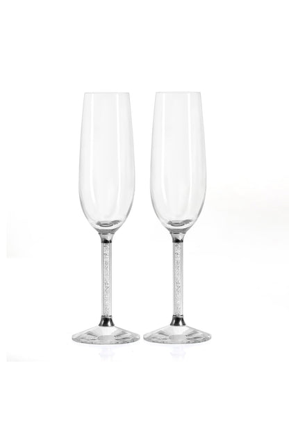 Always and Forever Crystal Champagne Flutes Set of 2 Pieces Wedding Toasting Flutes Crystal Glass Anniversary Gifts Wedding Couples Gift CGF0286 (Set of 1 pcs)