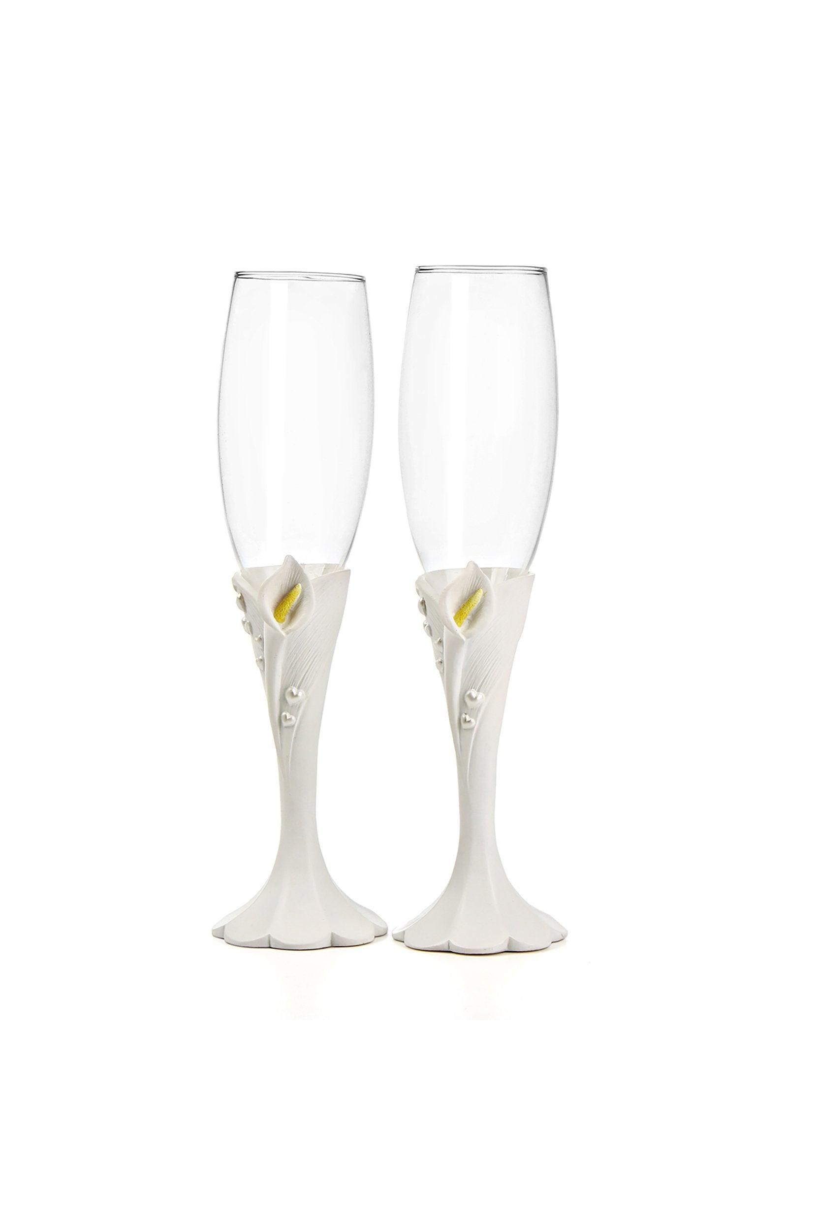 Calla Lily Toasting Flutes CGF0287 (Set of 1 pcs) - COCOMELODY