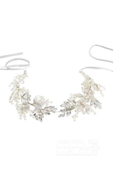 Alloy Headbands with Imitation Pearl and Crystals CH0191 - COCOMELODY