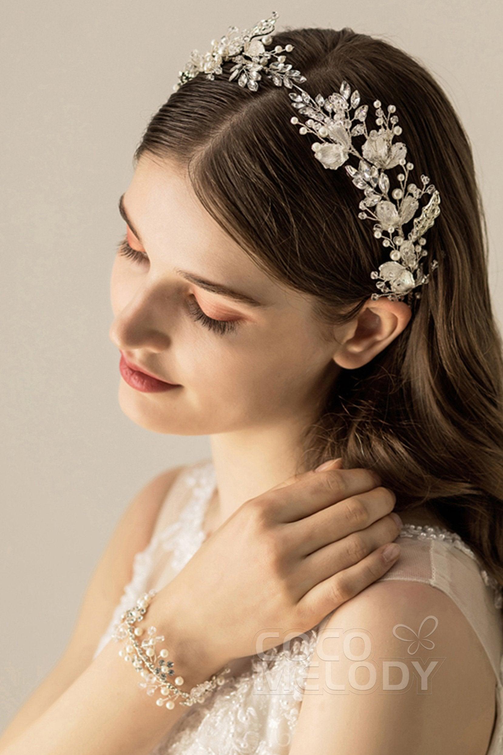 Alloy Headbands with Imitation Pearl and Crystals CH0191 - COCOMELODY